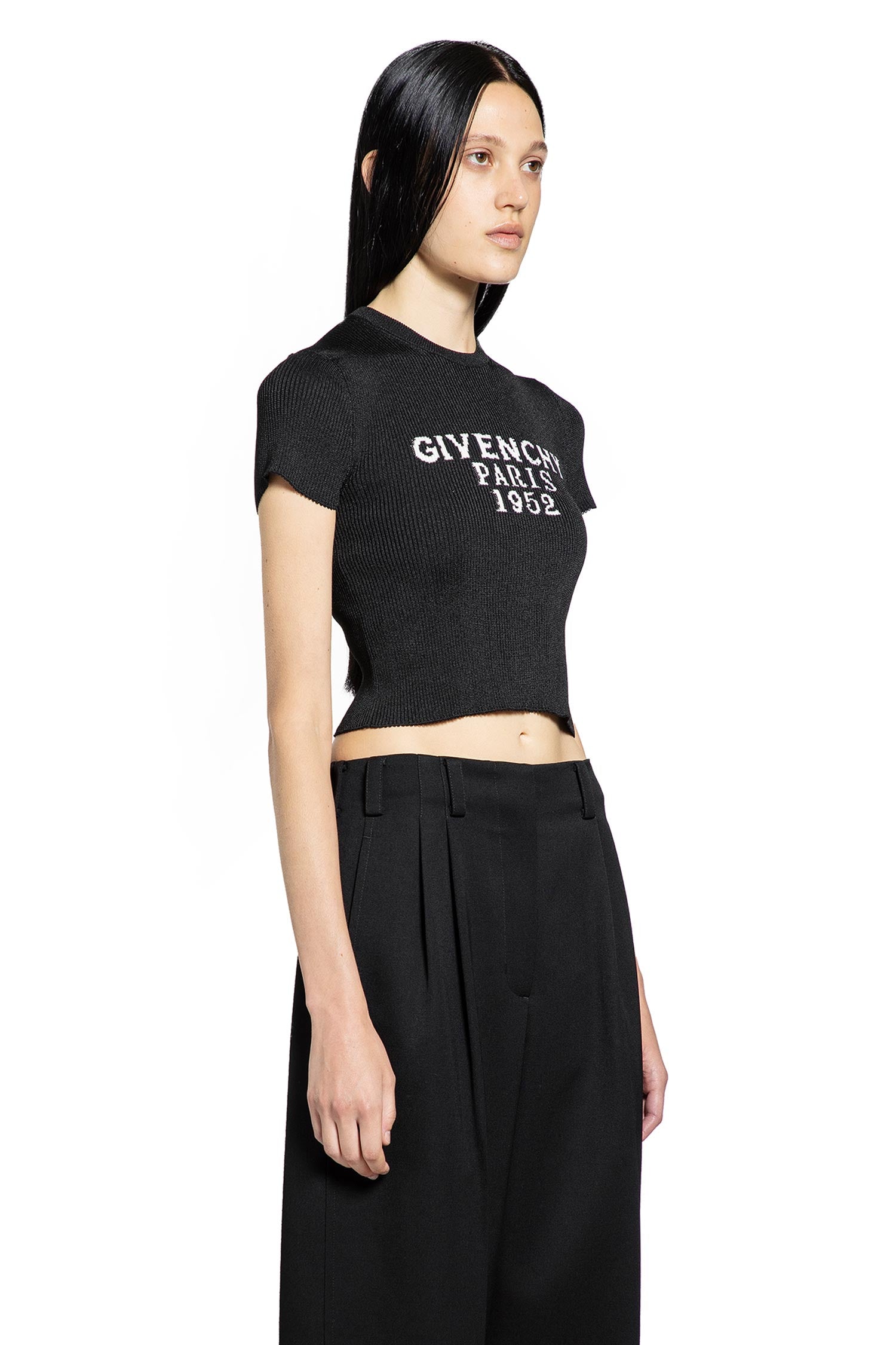 1952 Paris Short Sleeve Crop Top