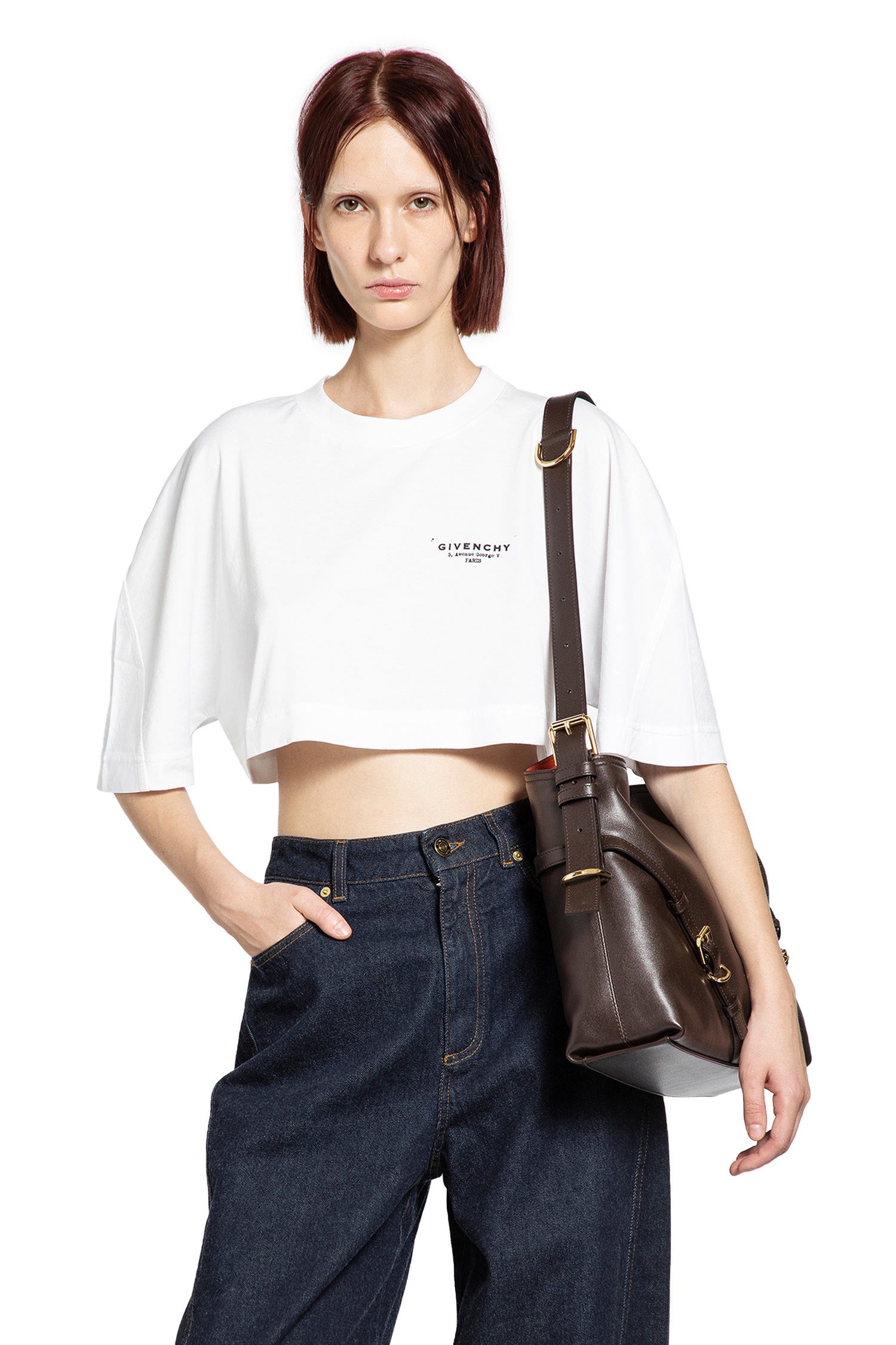 Givenchy Stamp Cropped T-Shirt - Antonioli.eu