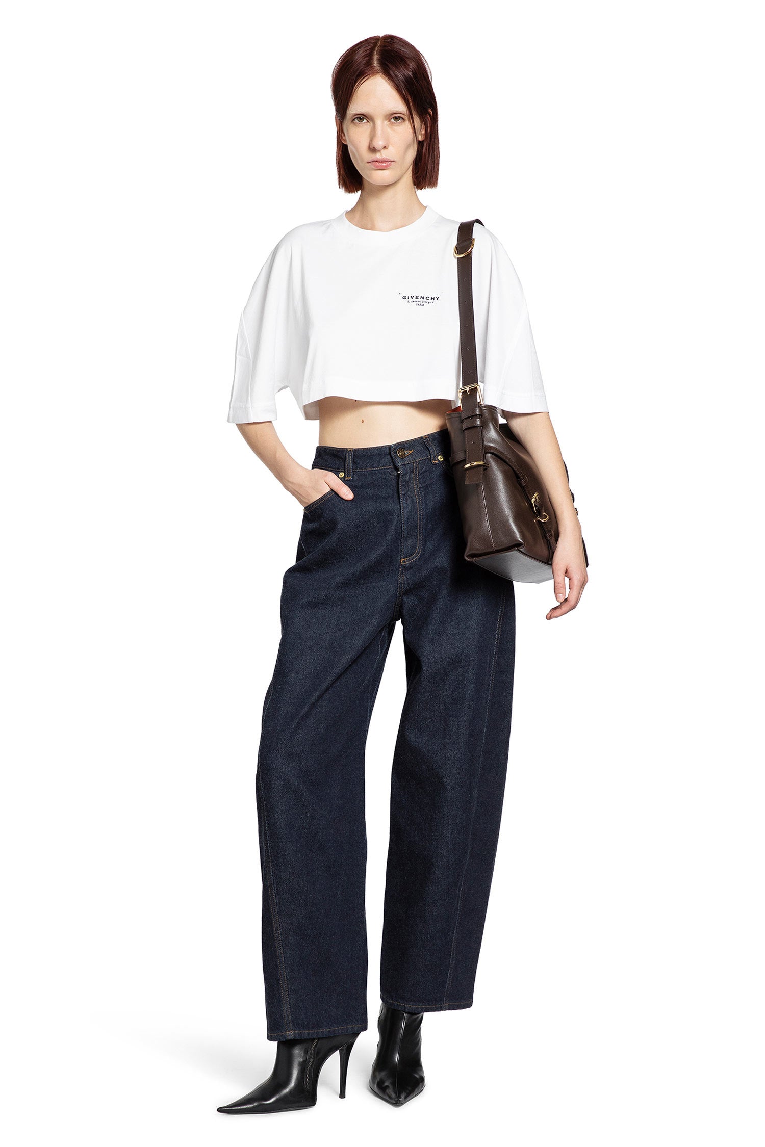 Givenchy Stamp Cropped T-Shirt - Antonioli.eu