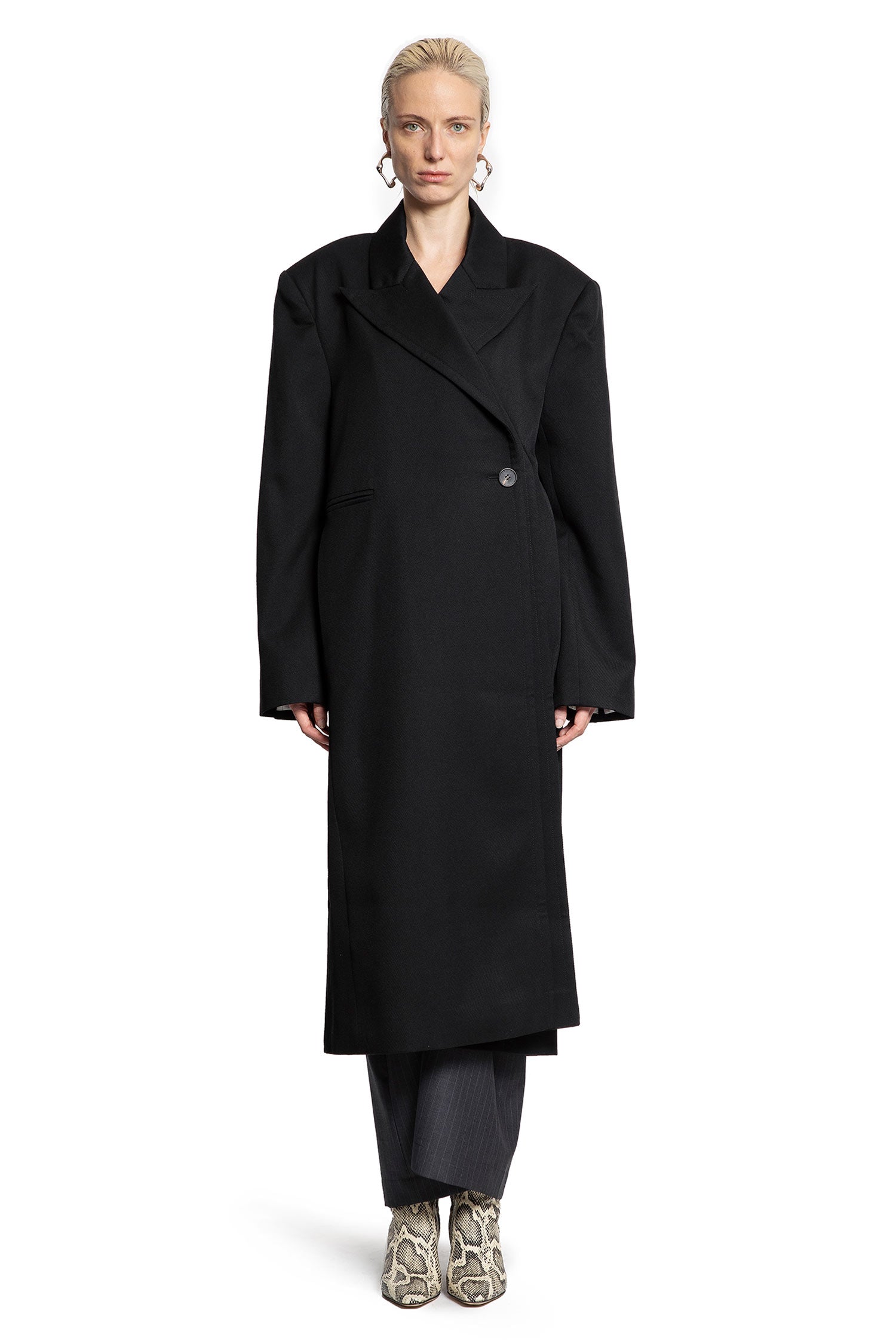 Deep Pleated Wool Coat - Antonioli.eu