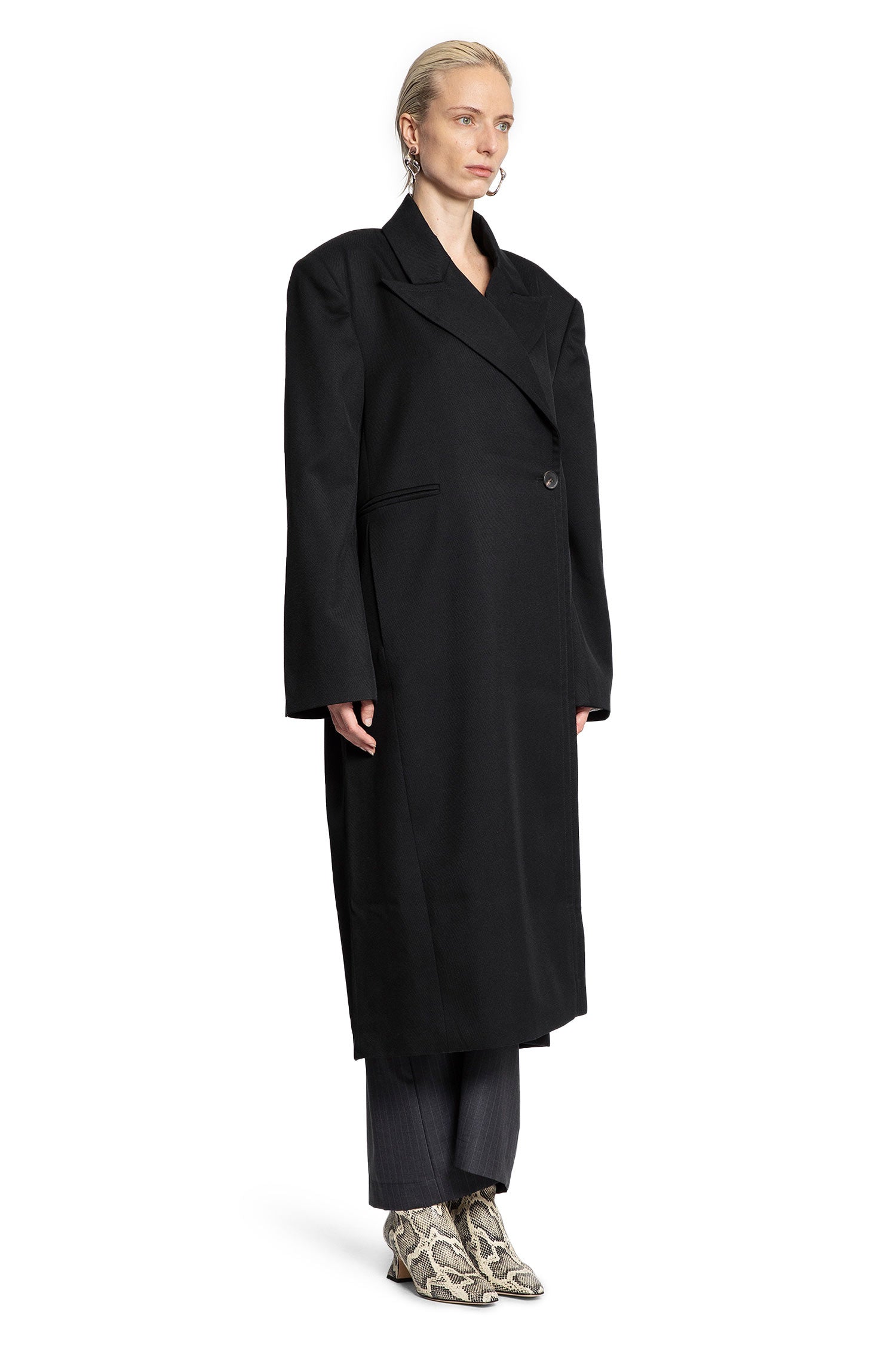 Deep Pleated Wool Coat - Antonioli.eu