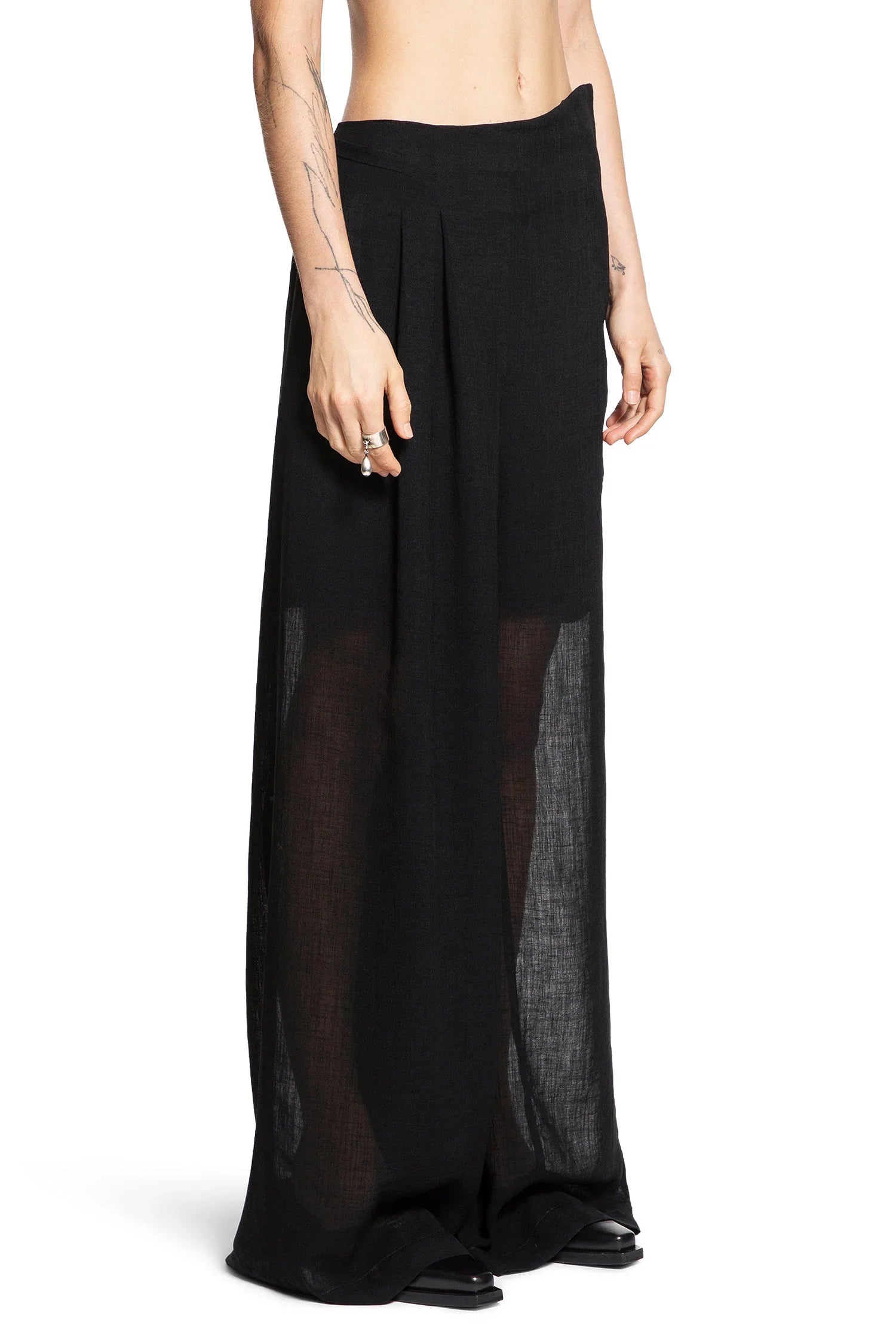 Nylon Sheer Wide Leg Pants - Antonioli.eu