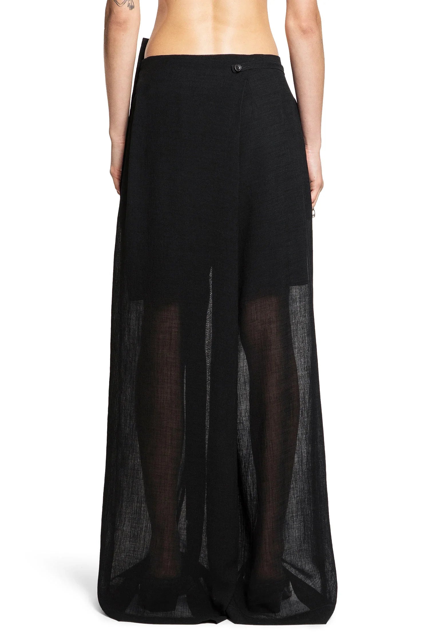 Nylon Sheer Wide Leg Pants - Antonioli.eu