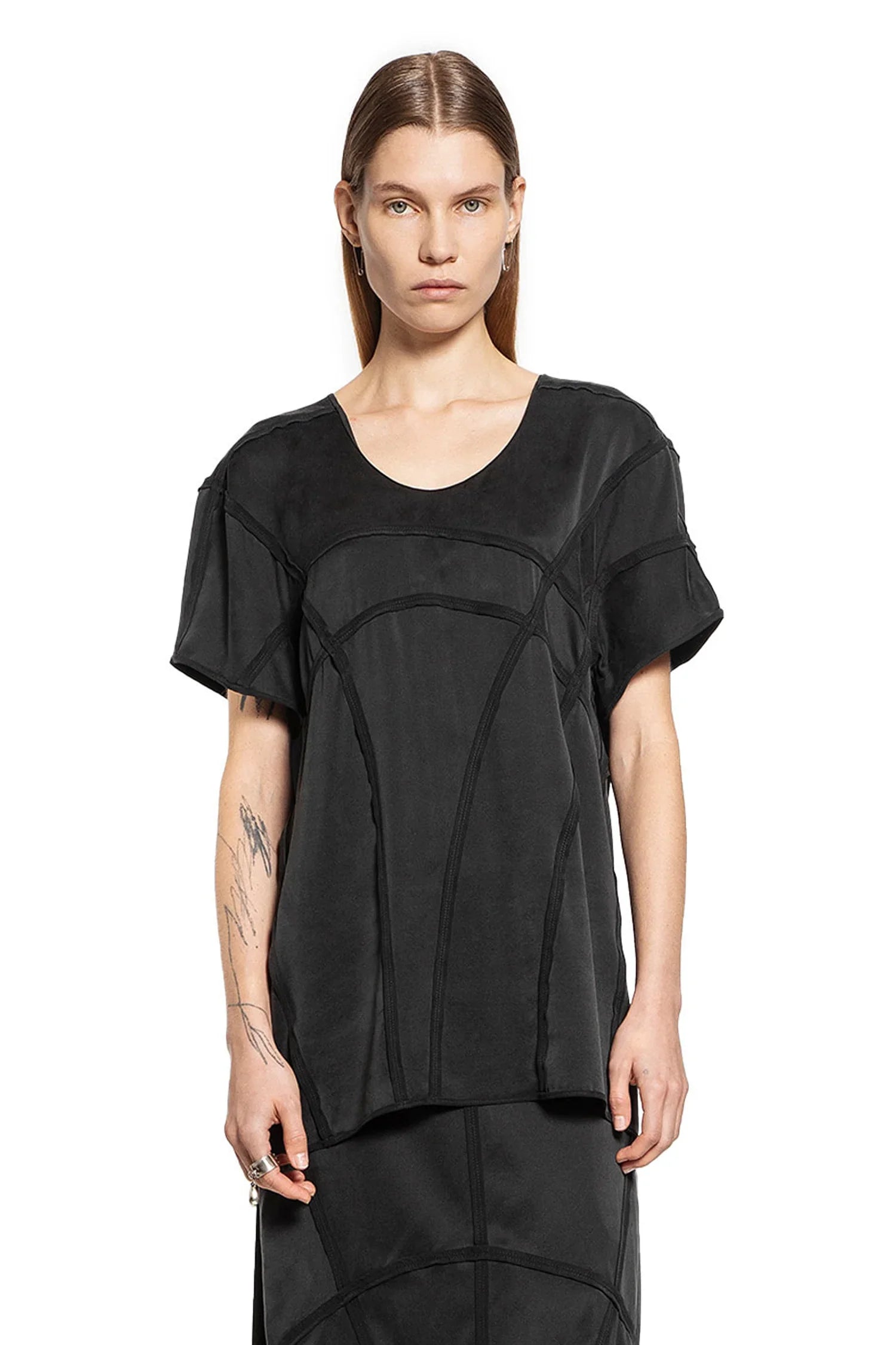 Overlock Silk Satin T-Shirt - Antonioli.eu