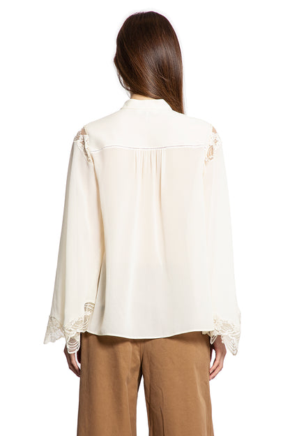Blouse in Georgette and Lace - Antonioli.eu