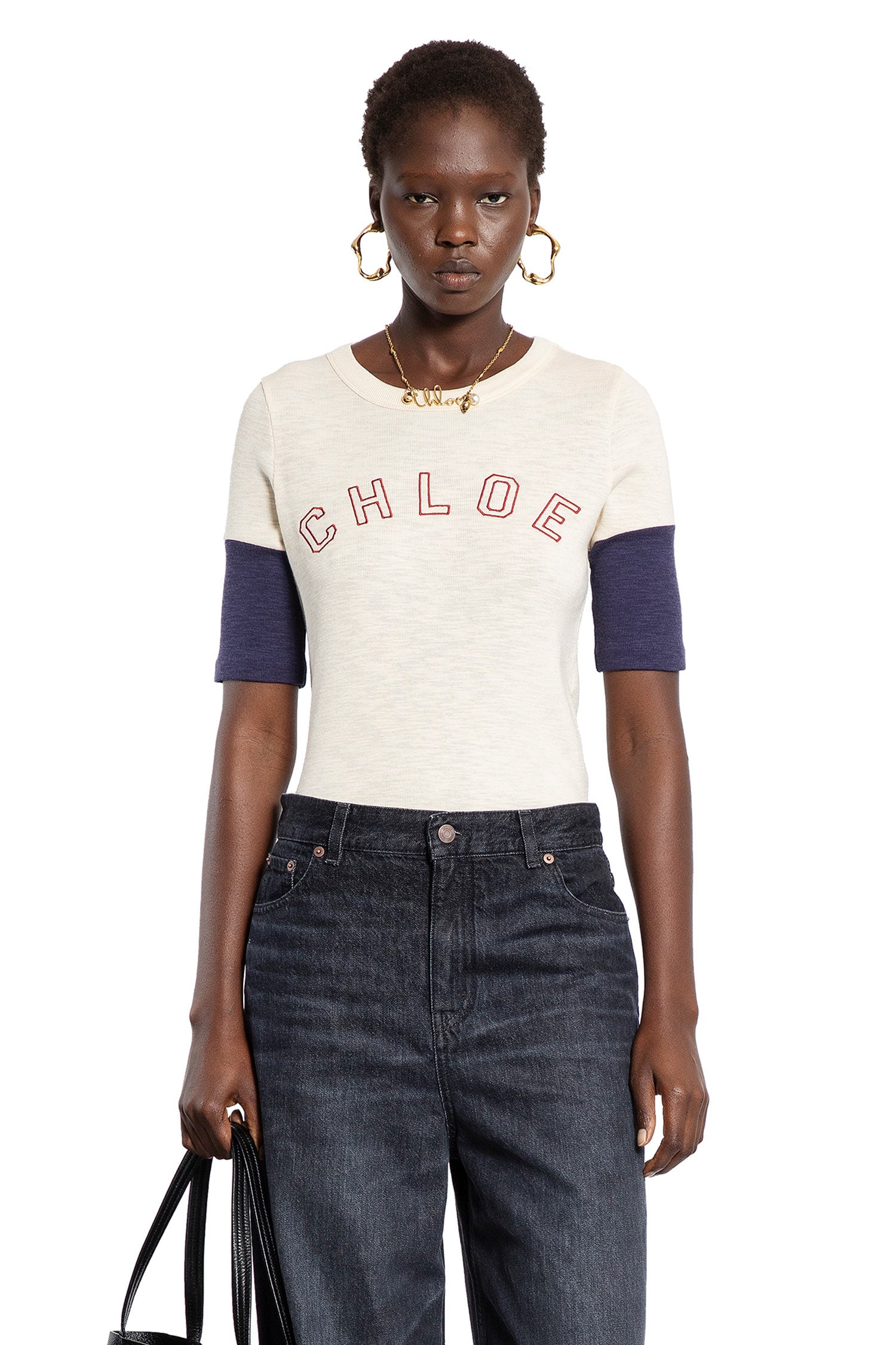 Logo T-Shirt in Flamé Cotton Wool - Antonioli.eu