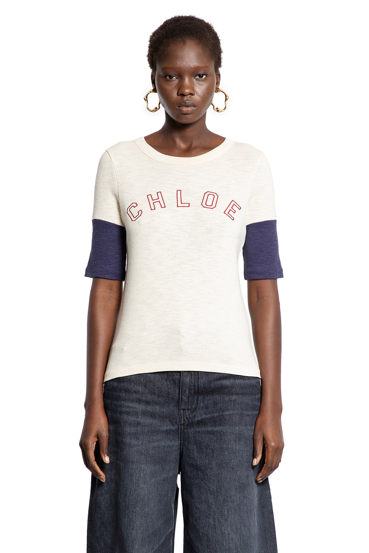 Logo T-Shirt in Flamé Cotton Wool - Antonioli.eu