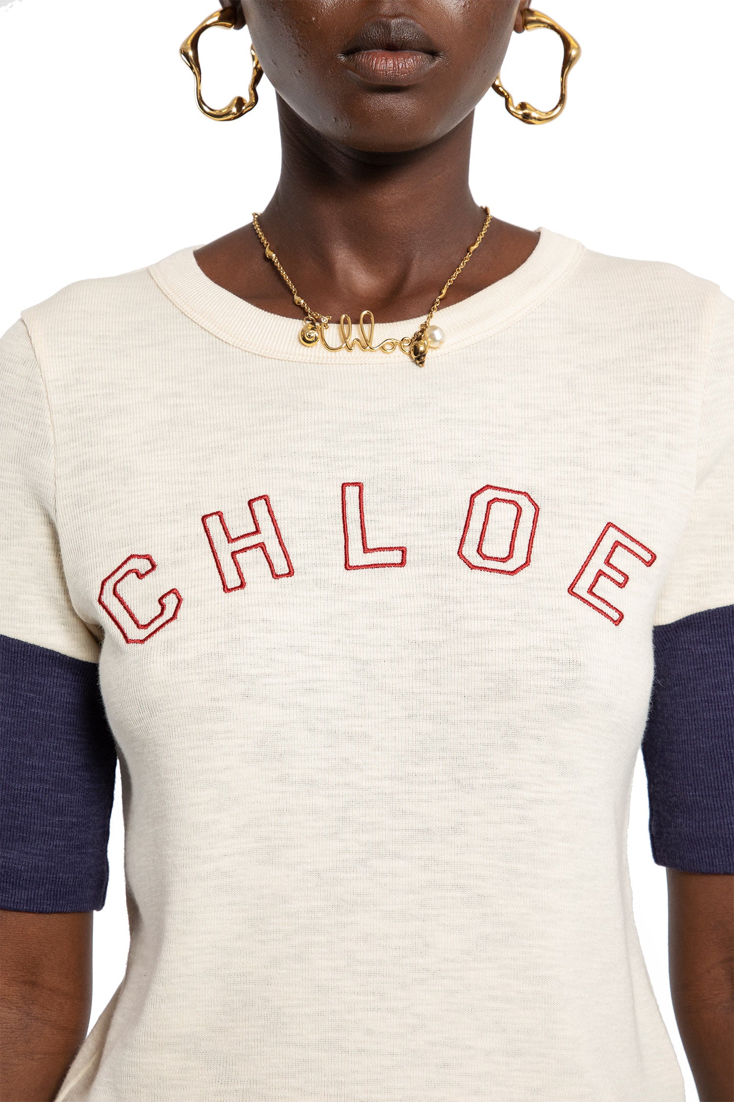 Logo T-Shirt in Flamé Cotton Wool - Antonioli.eu