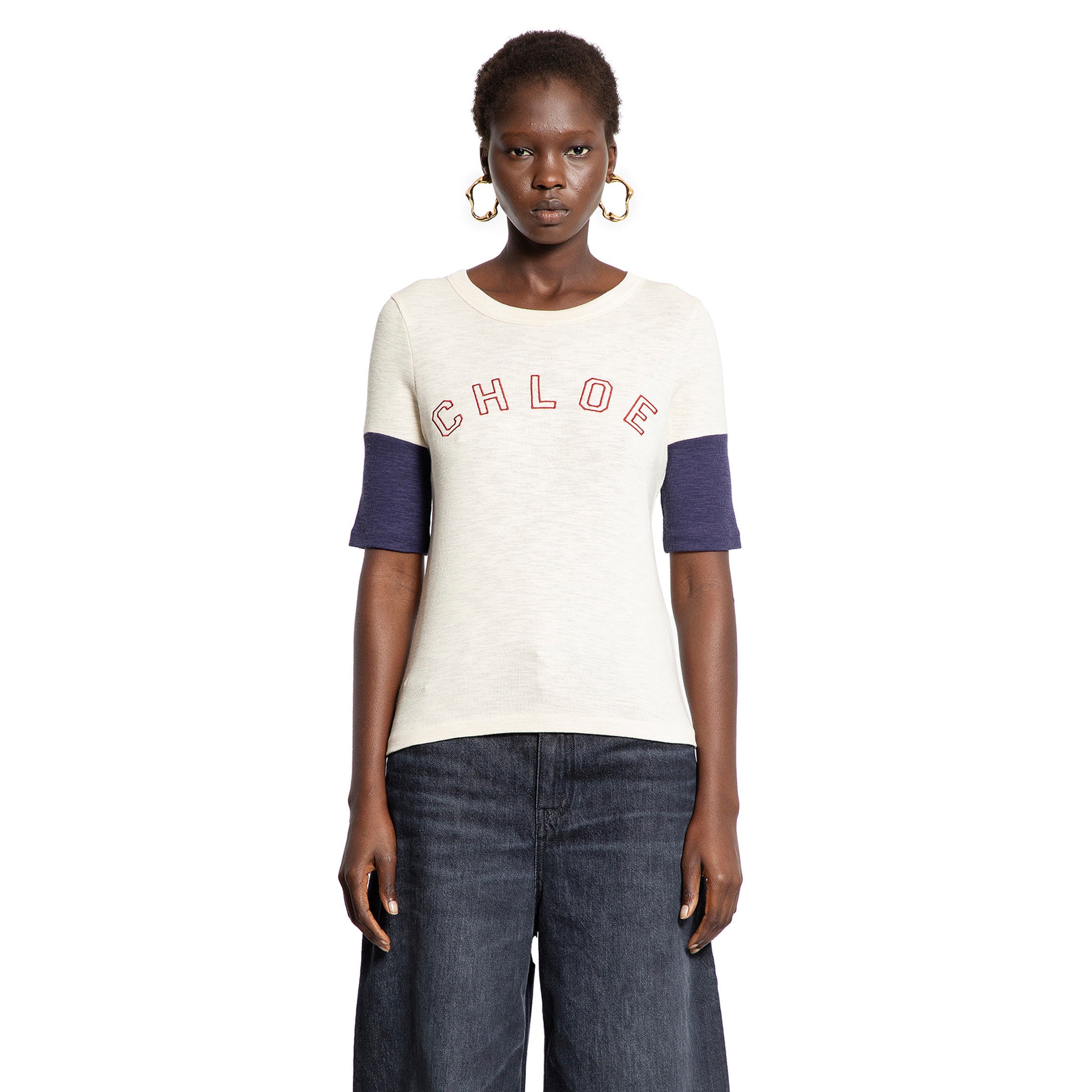 Logo T-Shirt in Flamé Cotton Wool - Antonioli.eu