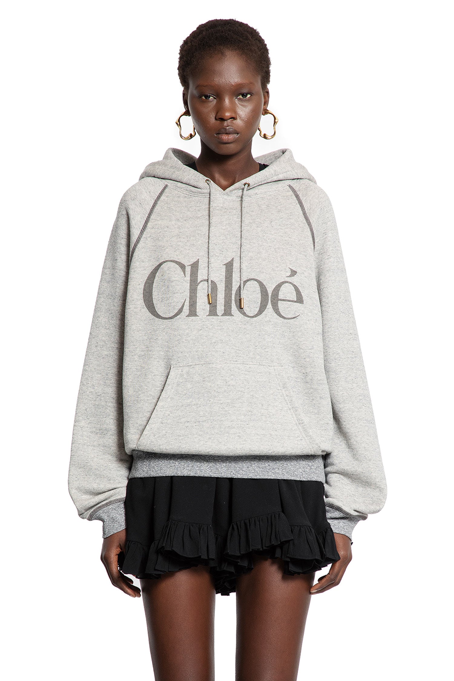 Oversized Logo Hoodie Sweatshirt - Antonioli.eu