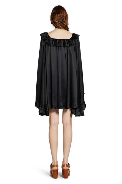Pleated Mini Dress in Silk Satin - Antonioli.eu