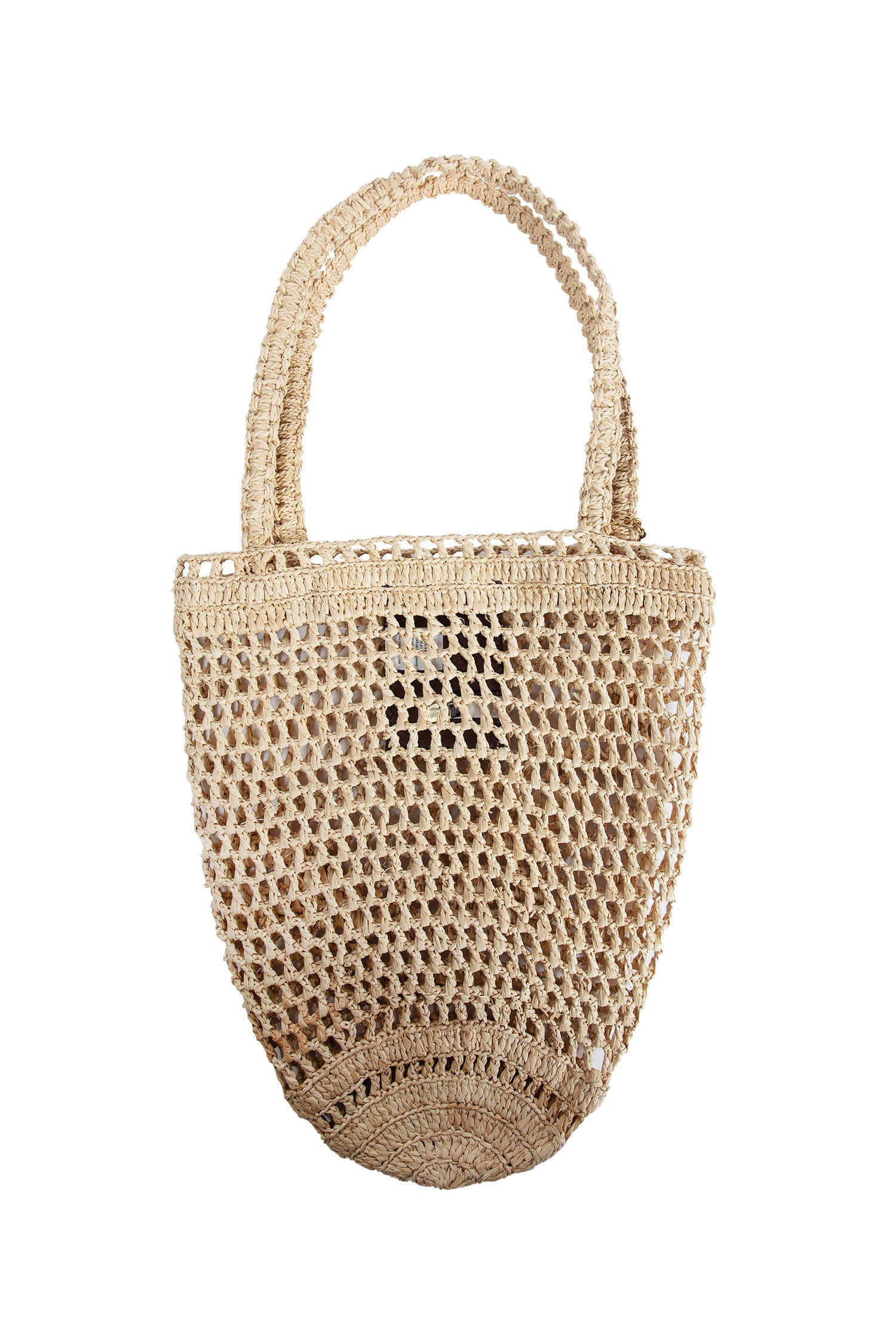 Small Summer Banana Tote Bag in Raffia - Antonioli.eu