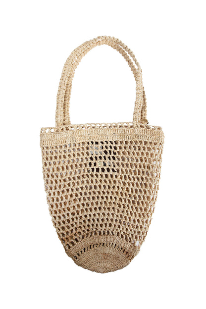 Small Summer Banana Tote Bag in Raffia - Antonioli.eu