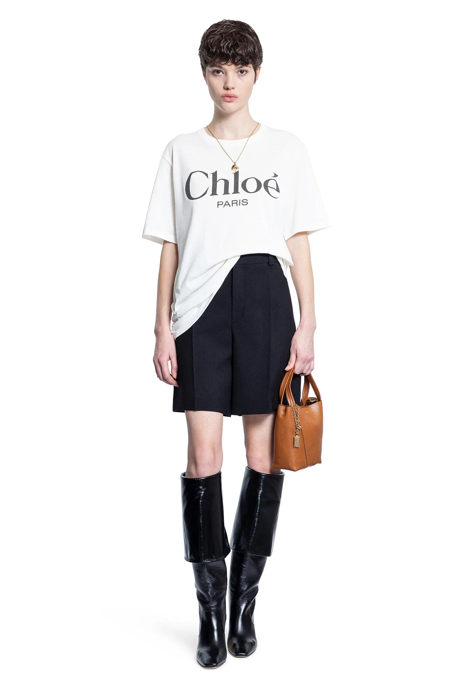 Cotton Jersey Logo Oversize T-Shirt - Antonioli.eu