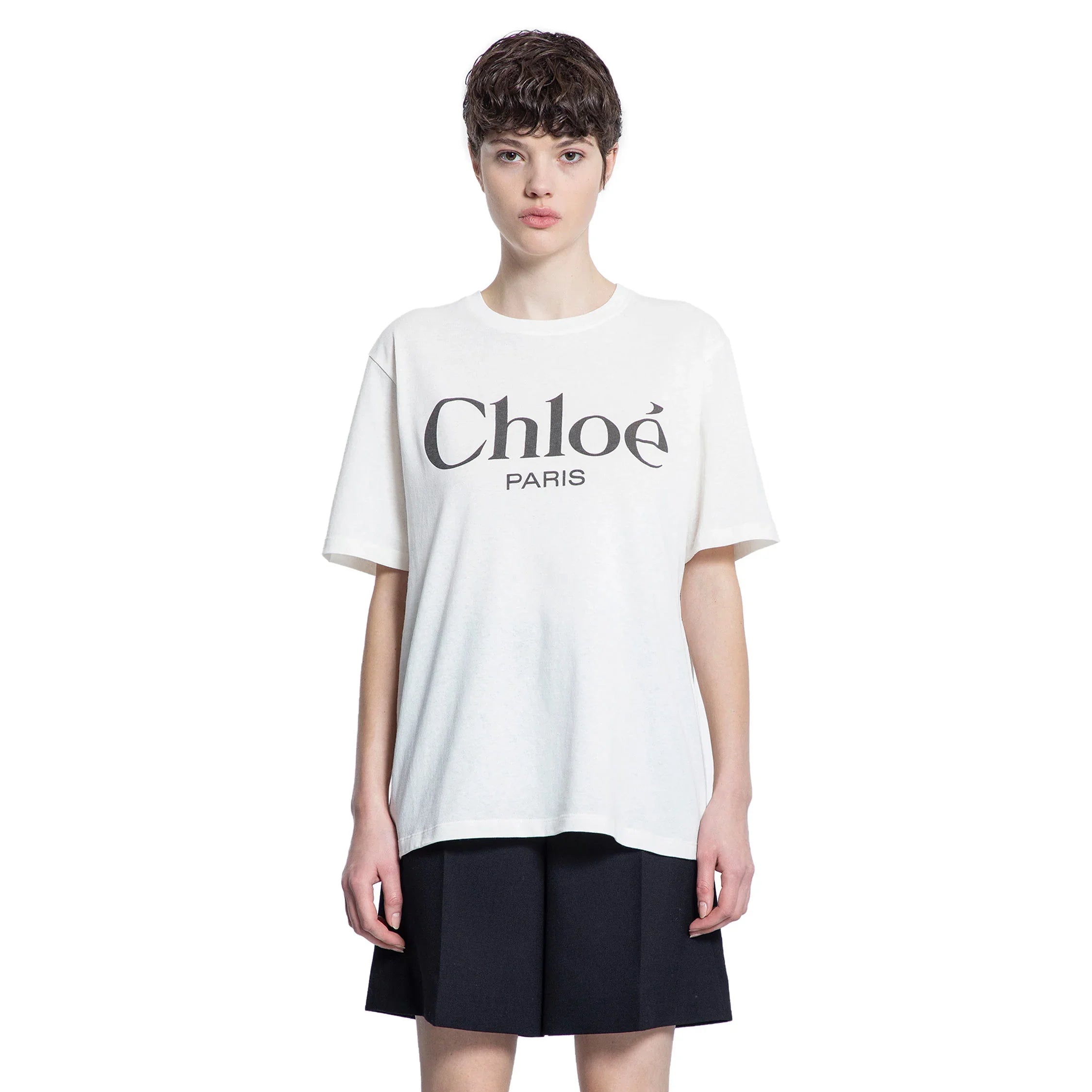Cotton Jersey Logo Oversize T-Shirt - Antonioli.eu