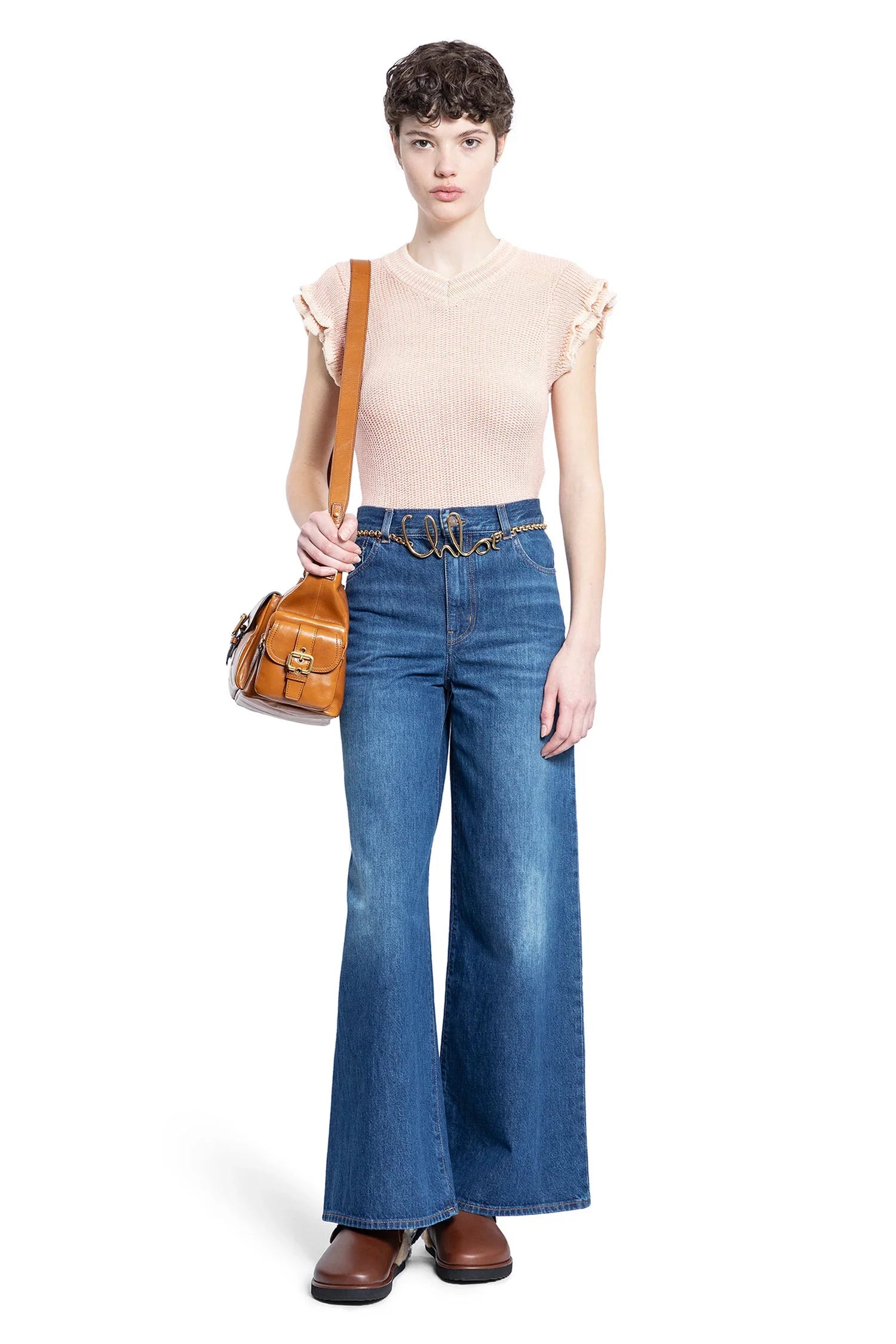 Short Sleeve Knit Top in Wool - Antonioli.eu