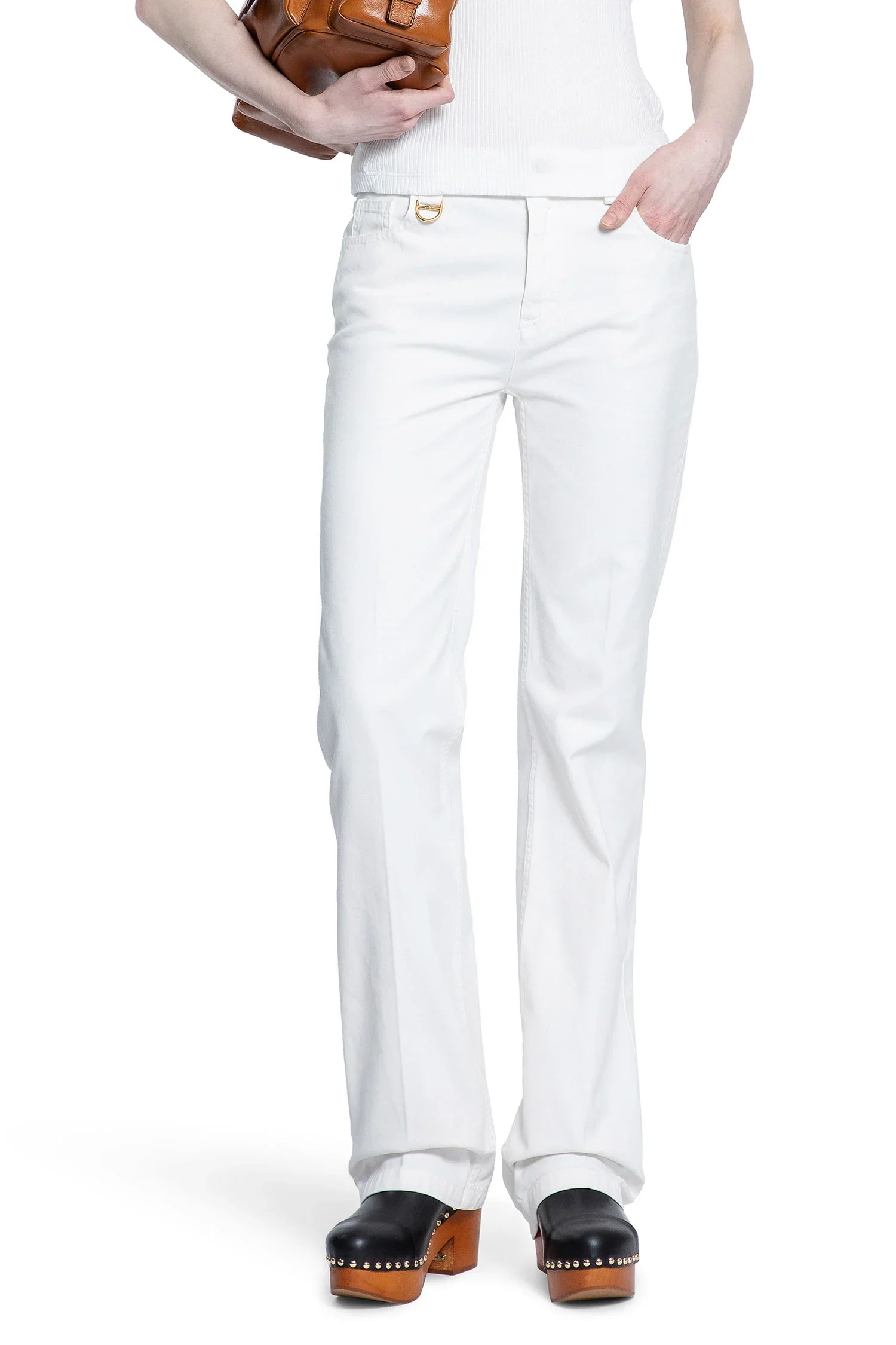 Straight Trousers in Cotton Canvas - Antonioli.eu