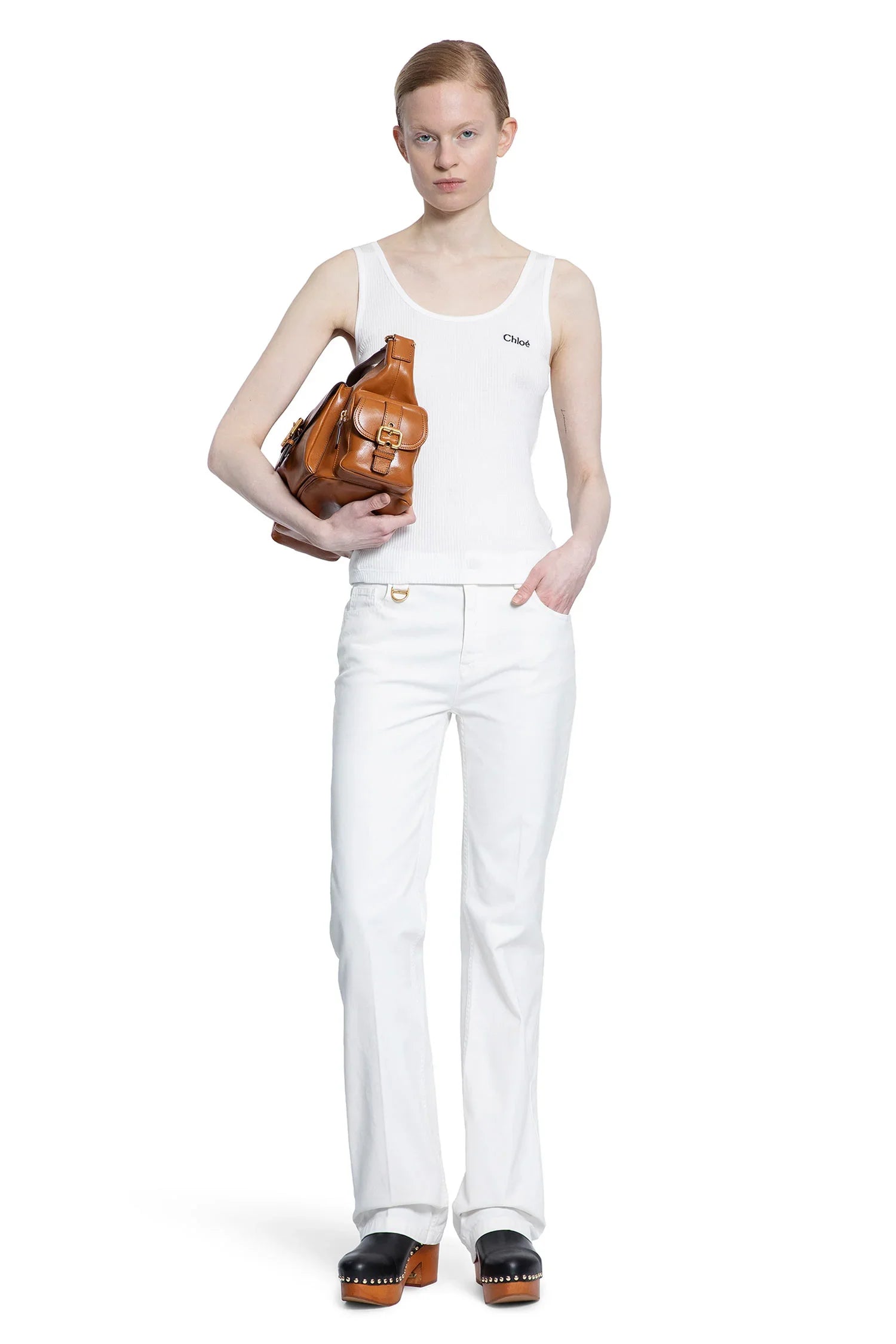 Straight Trousers in Cotton Canvas - Antonioli.eu