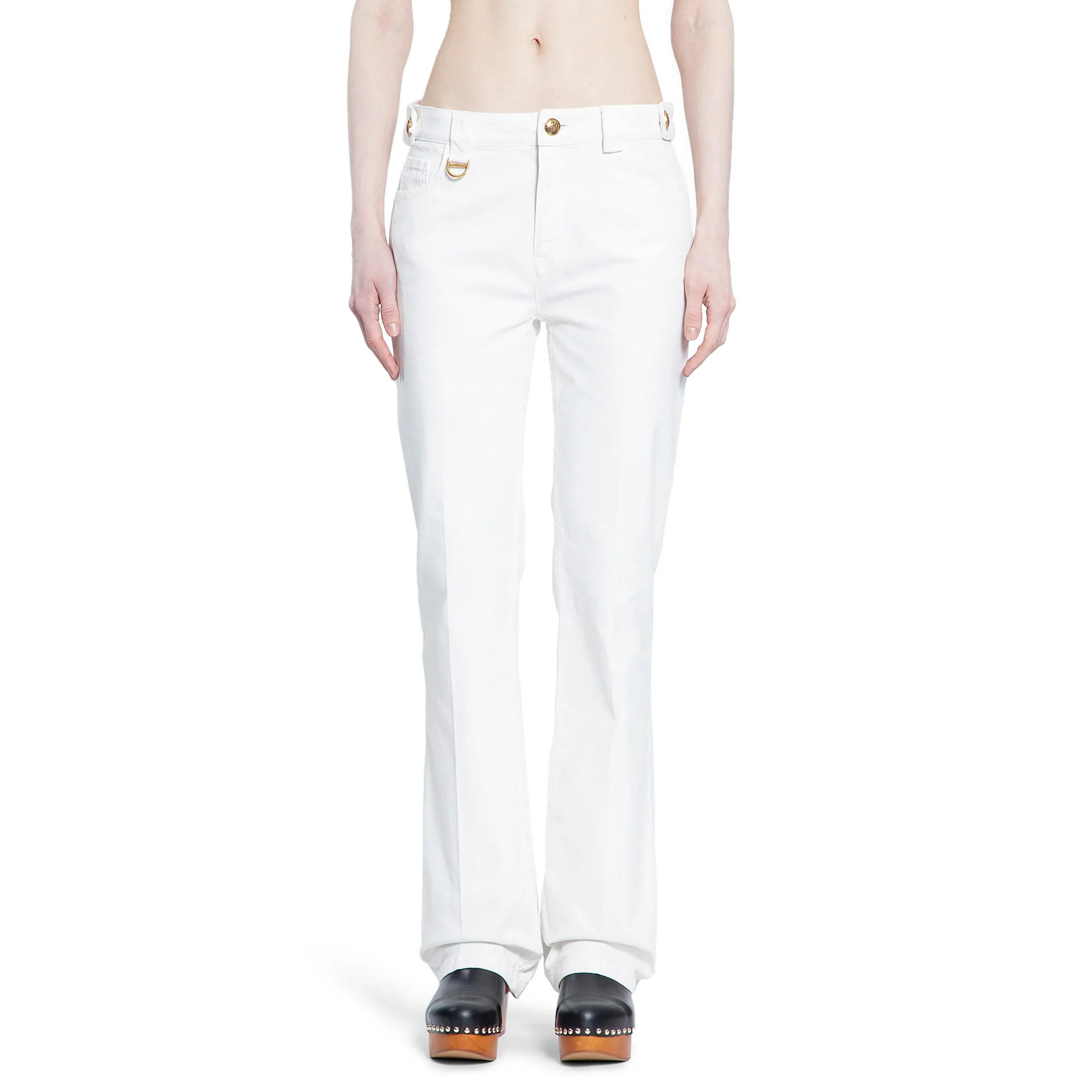 Straight Trousers in Cotton Canvas - Antonioli.eu