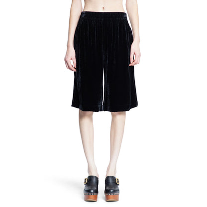 Fluid Bermuda Shorts in Liquid Velvet - Antonioli.eu