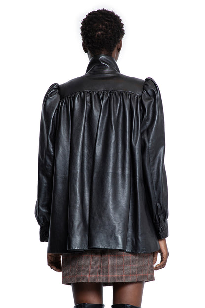 High-Neck Coat in Plongé Nappa Leather - Antonioli.eu