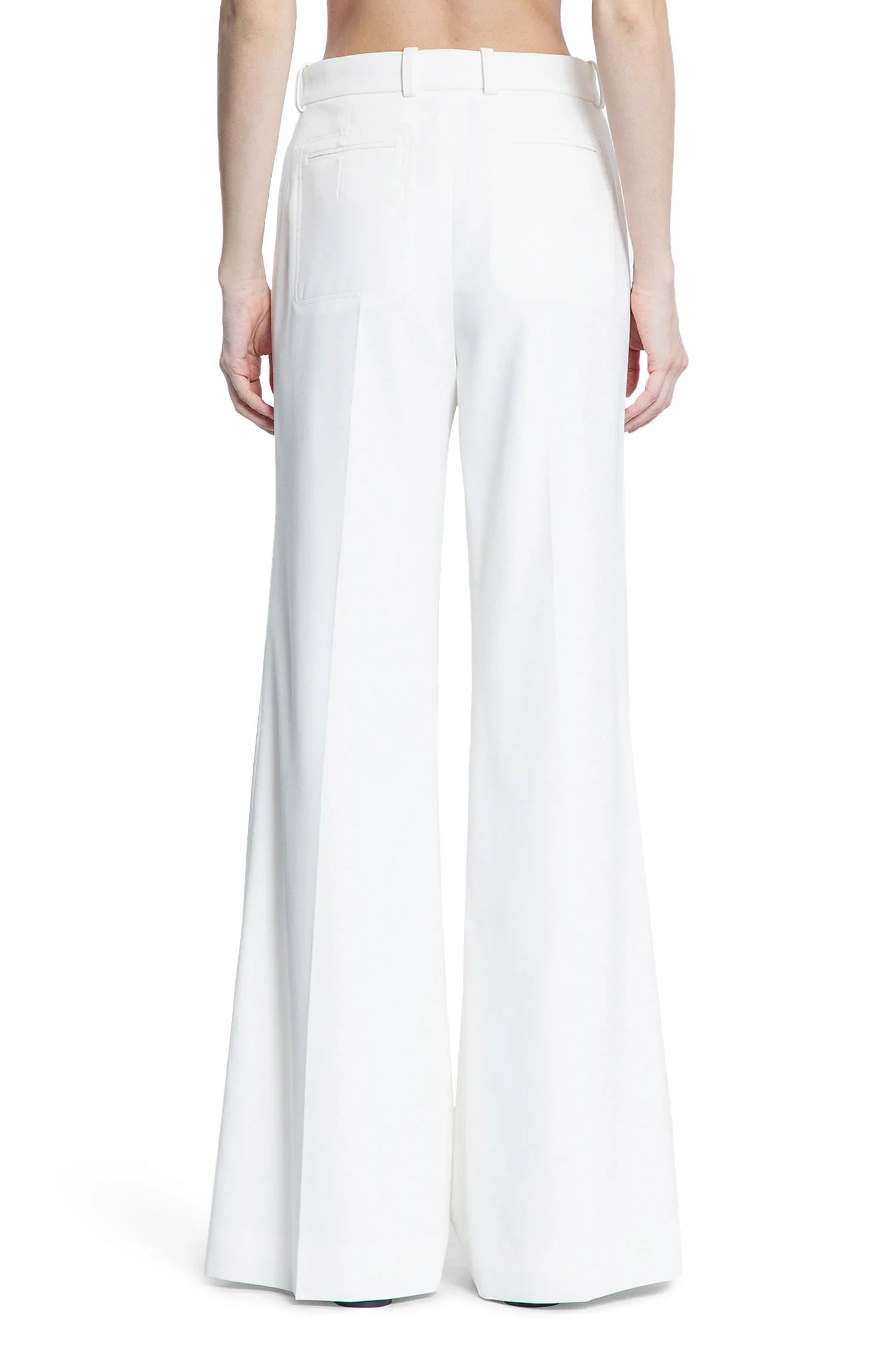 Flared Trousers in Grain De Poudre - Antonioli.eu