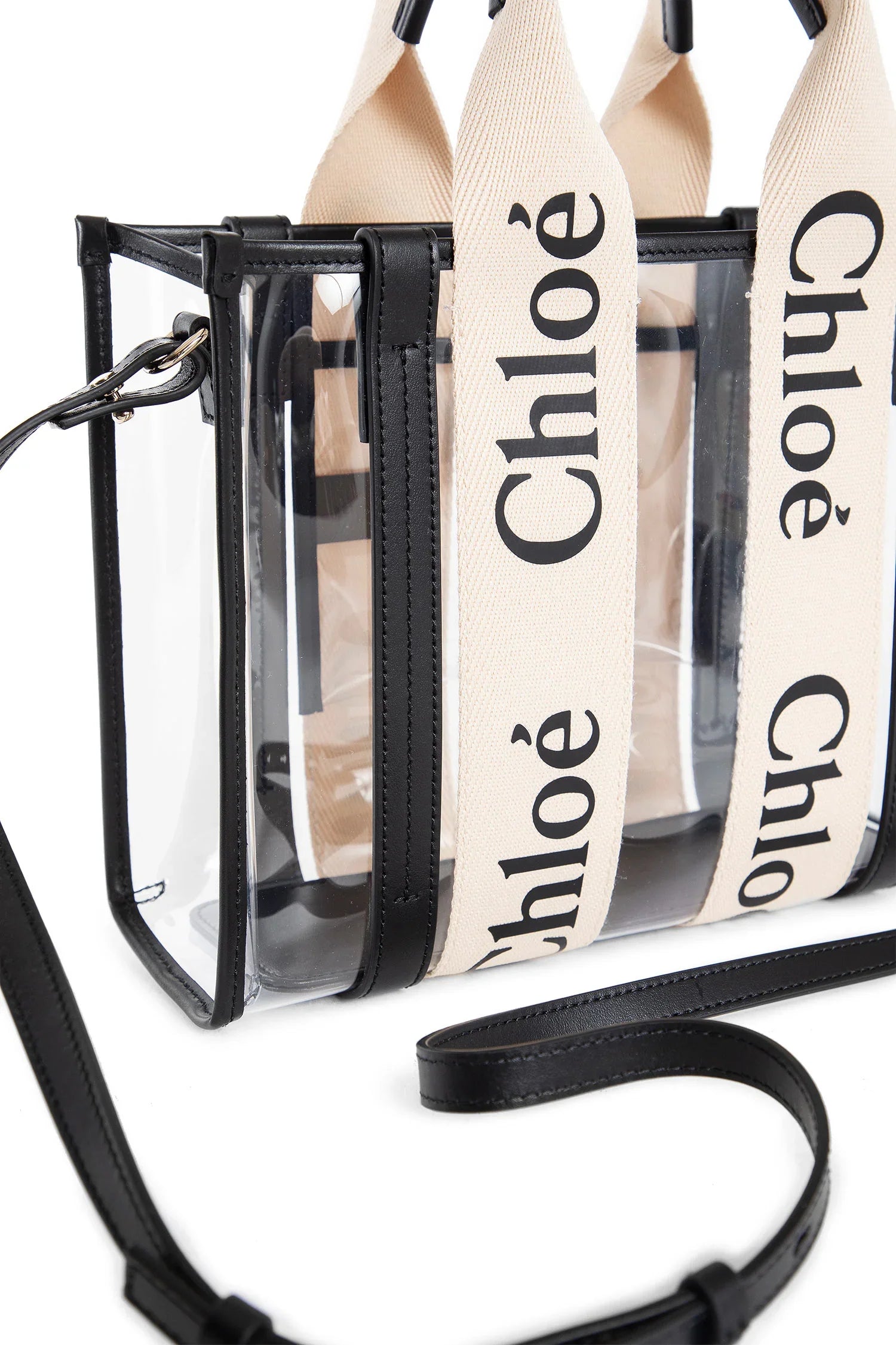 Woody small tote bag in jelly and leather - Antonioli.eu