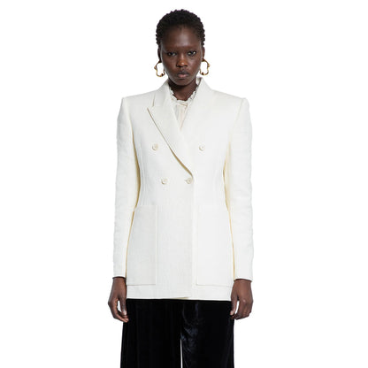 Cotton Nylon Jacquard Tailored Blazer - Antonioli.eu
