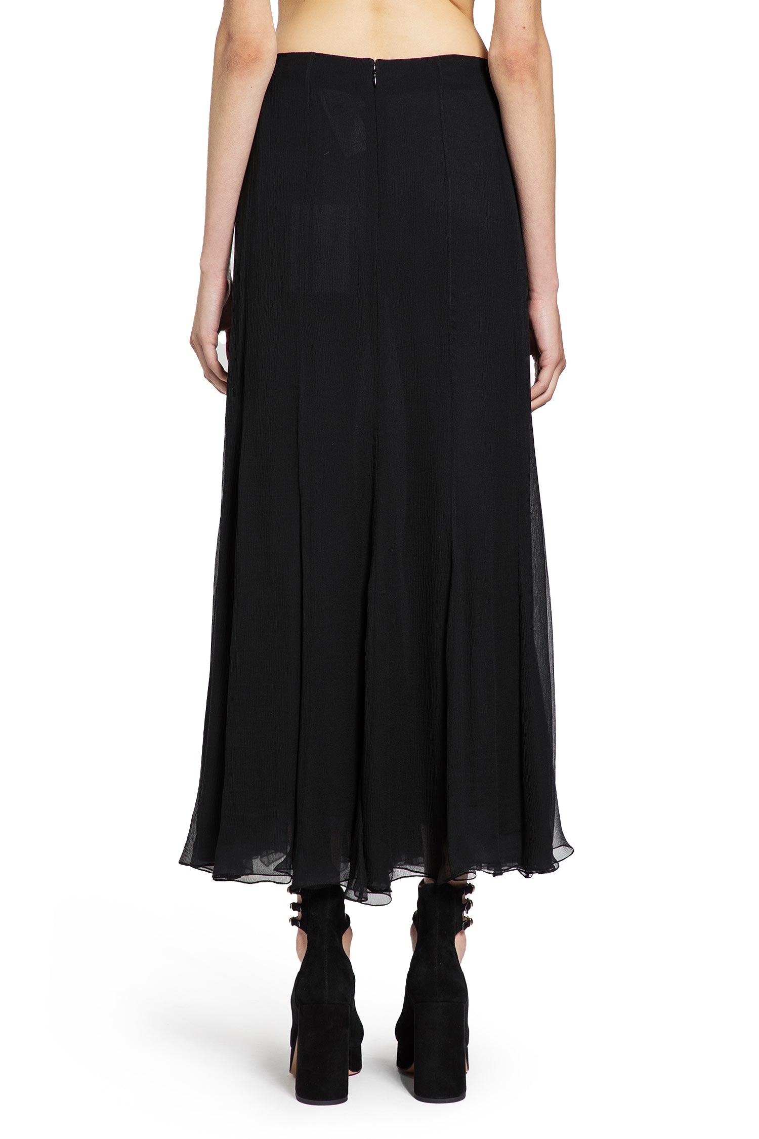Fluid Maxi Skirt in Silk Mousseline