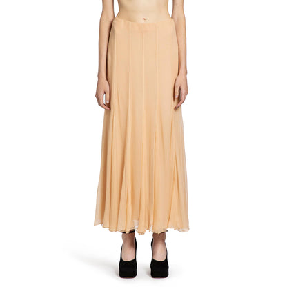 Fluid Maxi Skirt in Silk Mousseline - Antonioli.eu