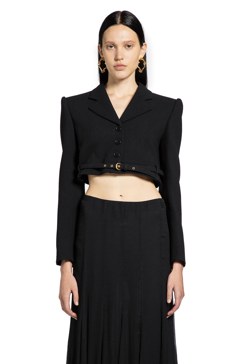 Cropped Spencer Jacket in Wool Crêpe - Antonioli.eu