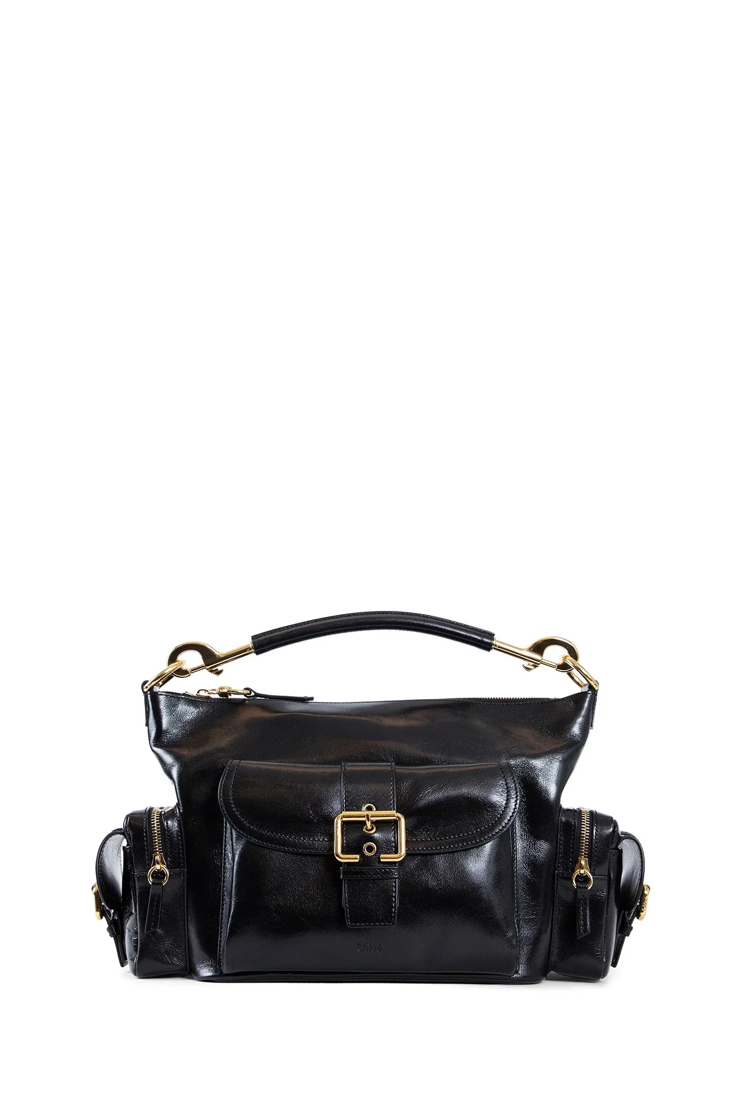 Small camera bag in shiny leather - Antonioli.eu