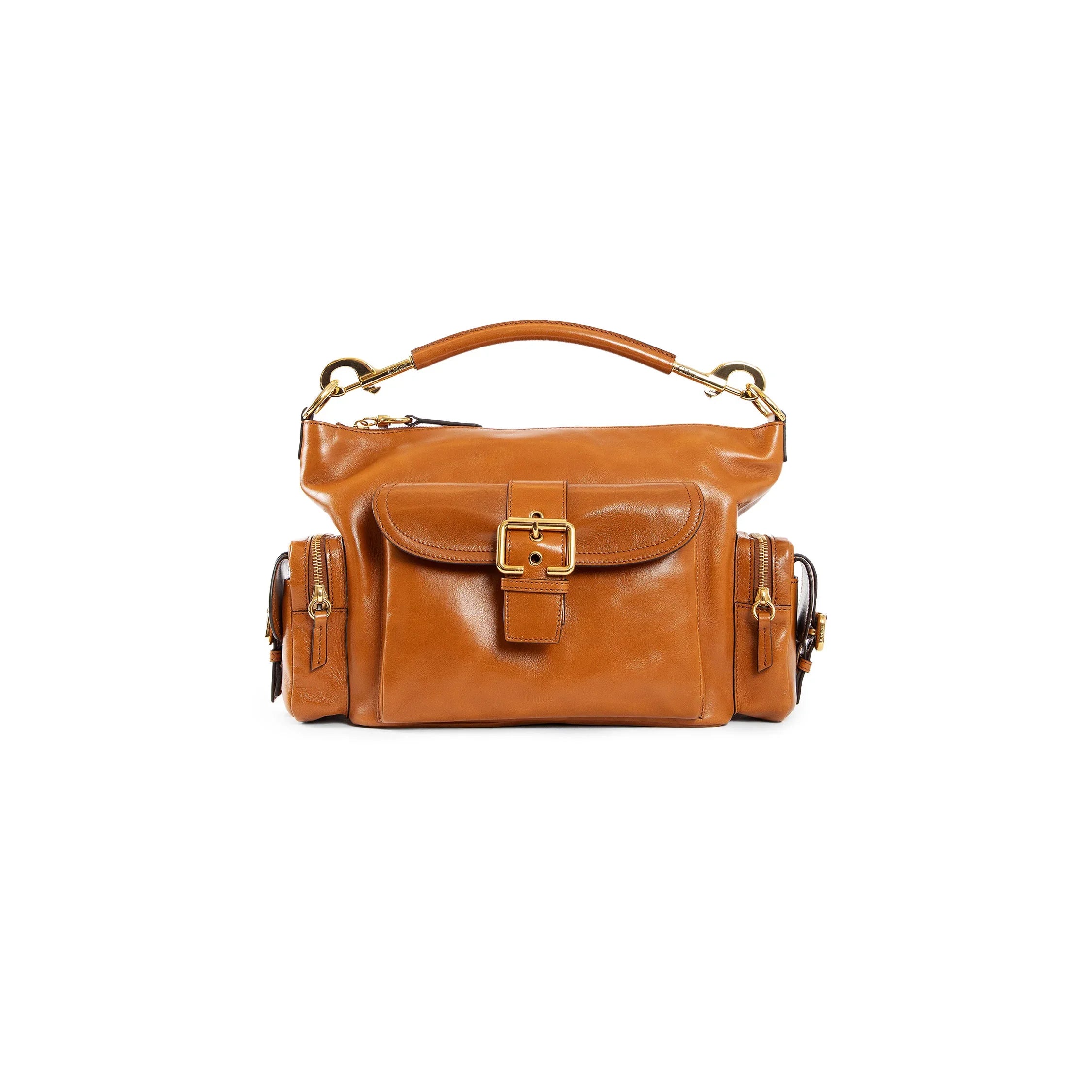 Small camera bag in shiny leather - Antonioli.eu