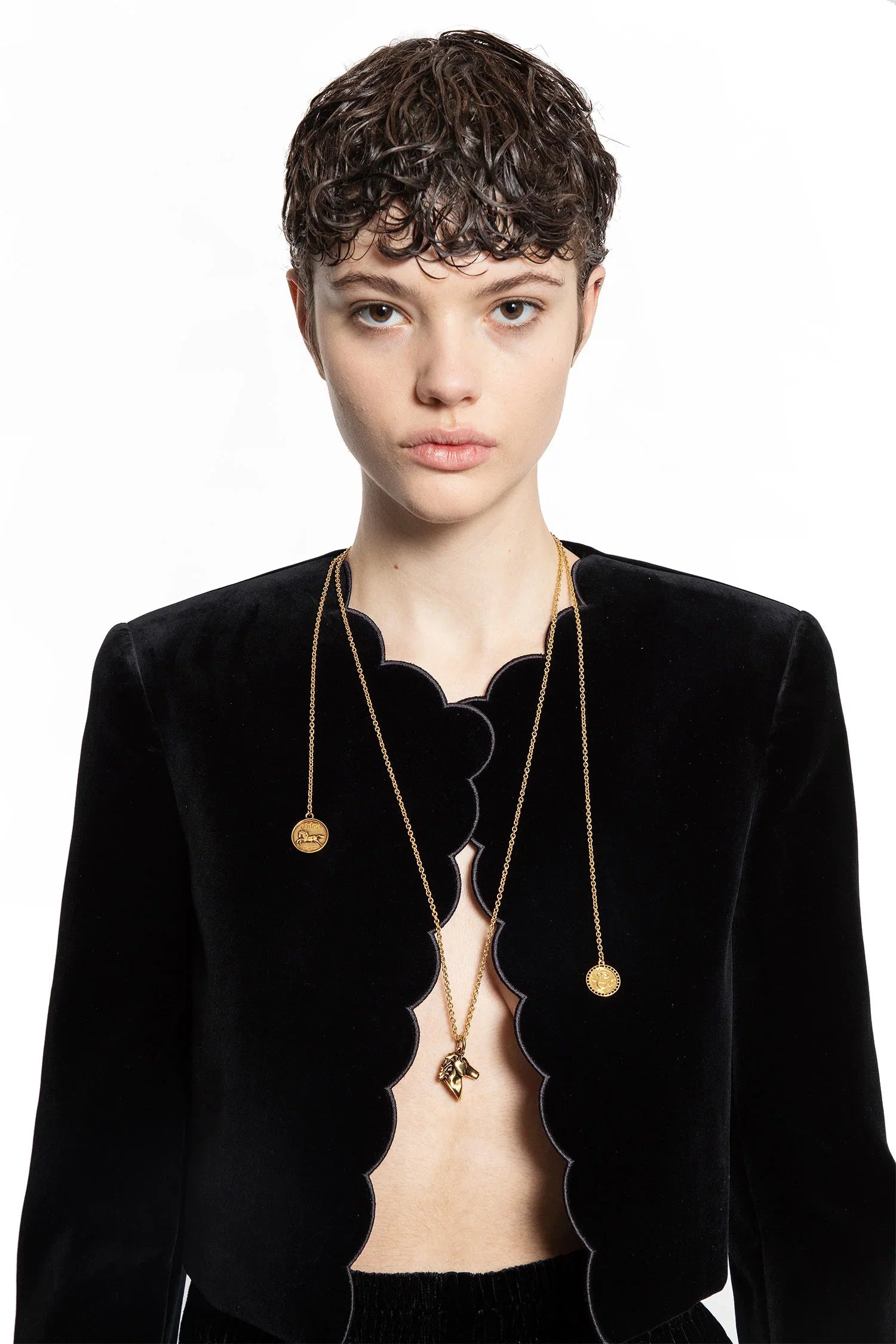 Chloé Charms necklace in vintage gold brass - Antonioli.eu