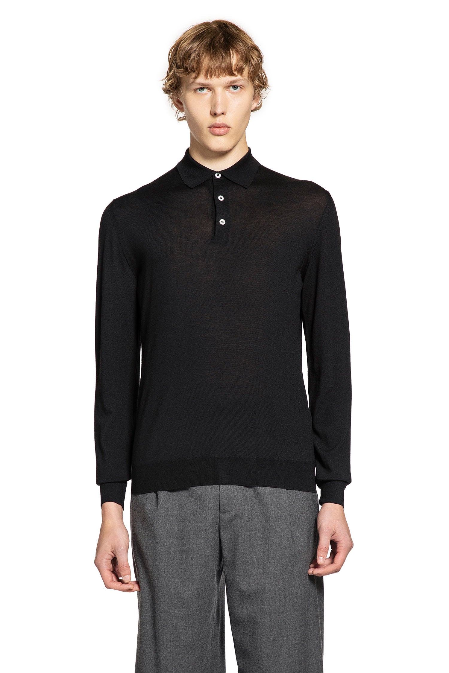 LARDINI MAN BLACK T-SHIRTS & TANK TOPS