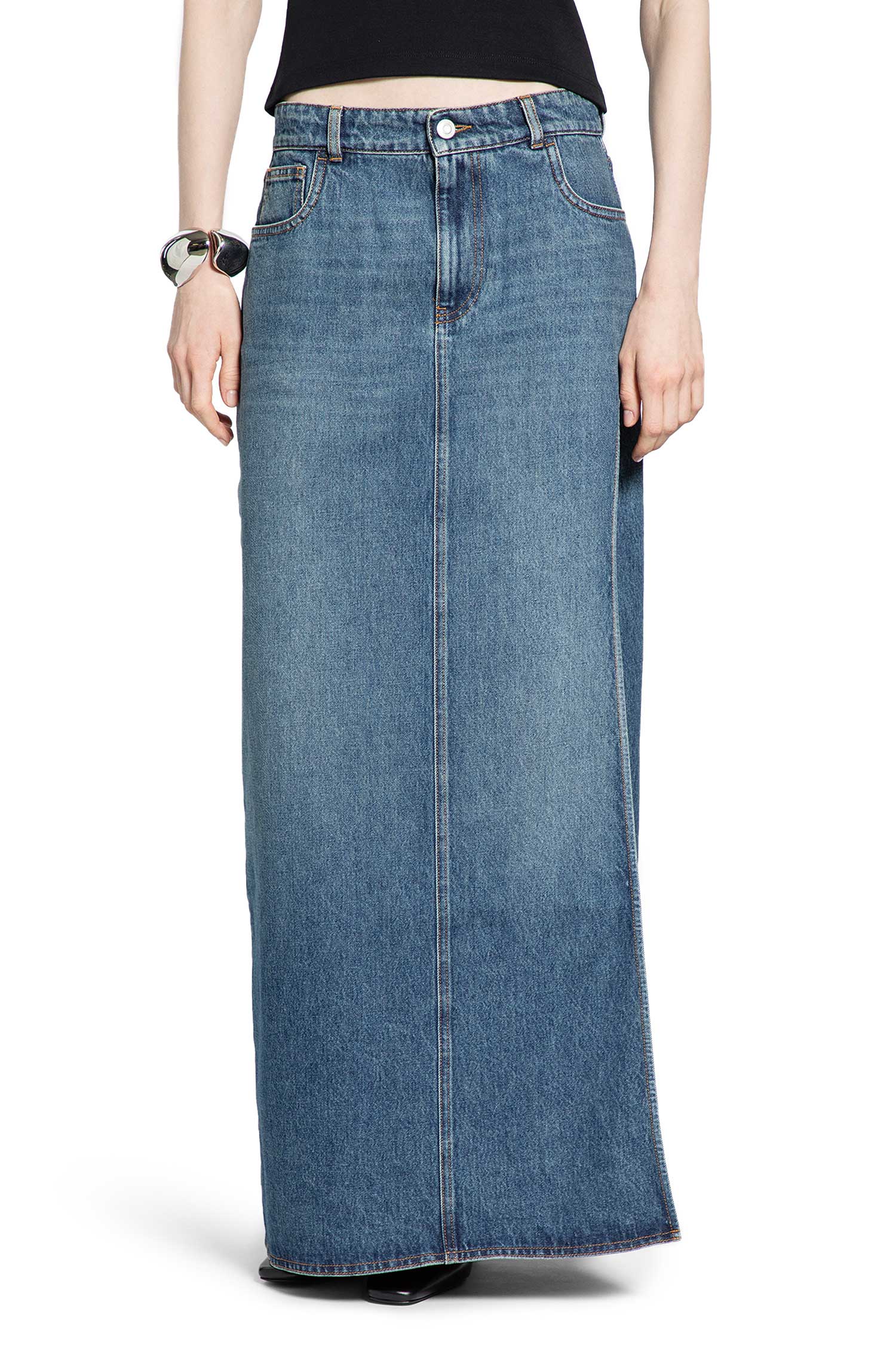 Garter Belt Denim Skirt - Antonioli.eu