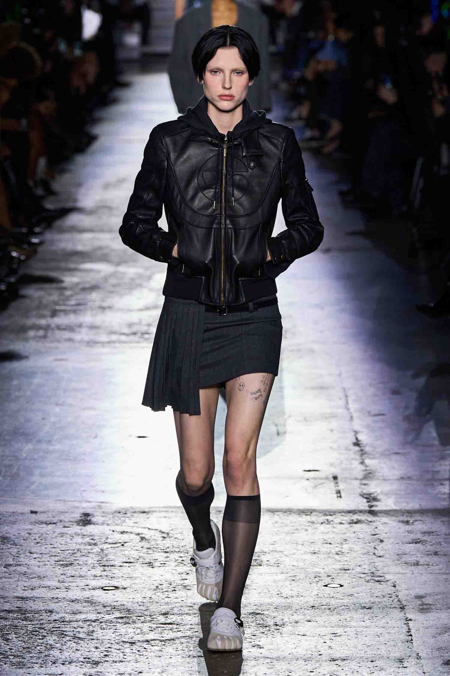 Pleated Uniform Mini Skirt