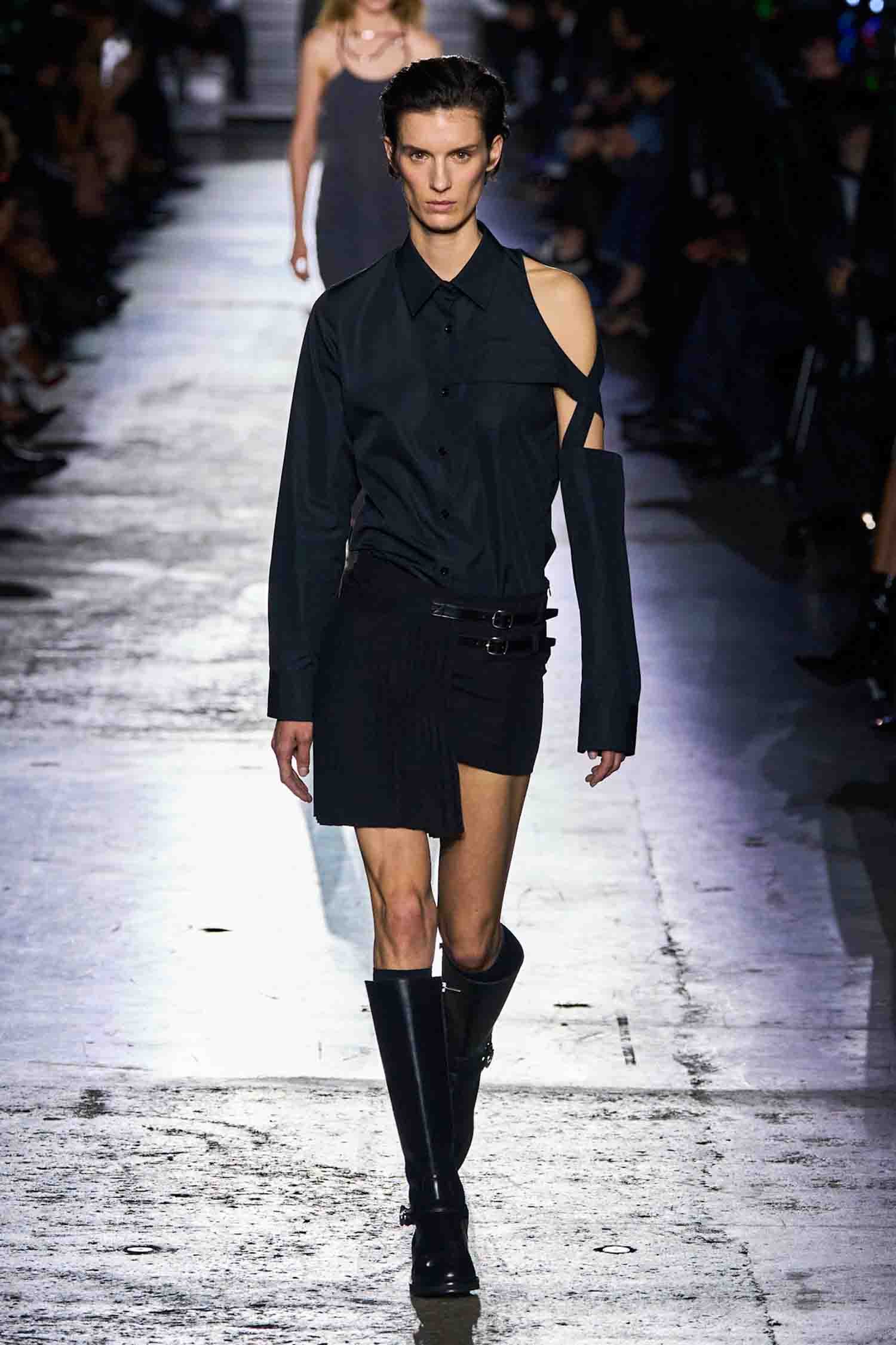 Pleated Uniform Mini Skirt