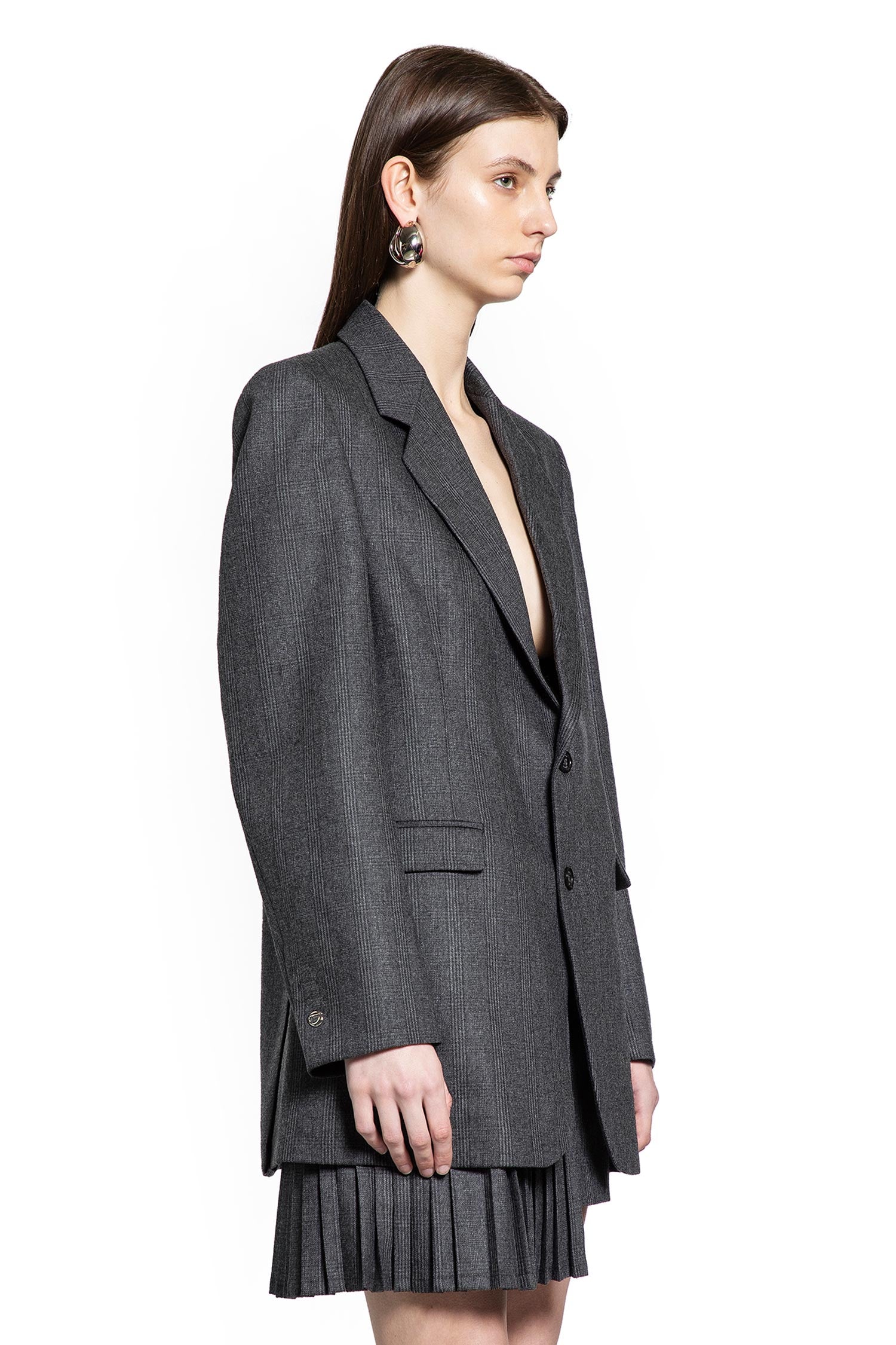 Prince of Wales Check Oversized Blazer