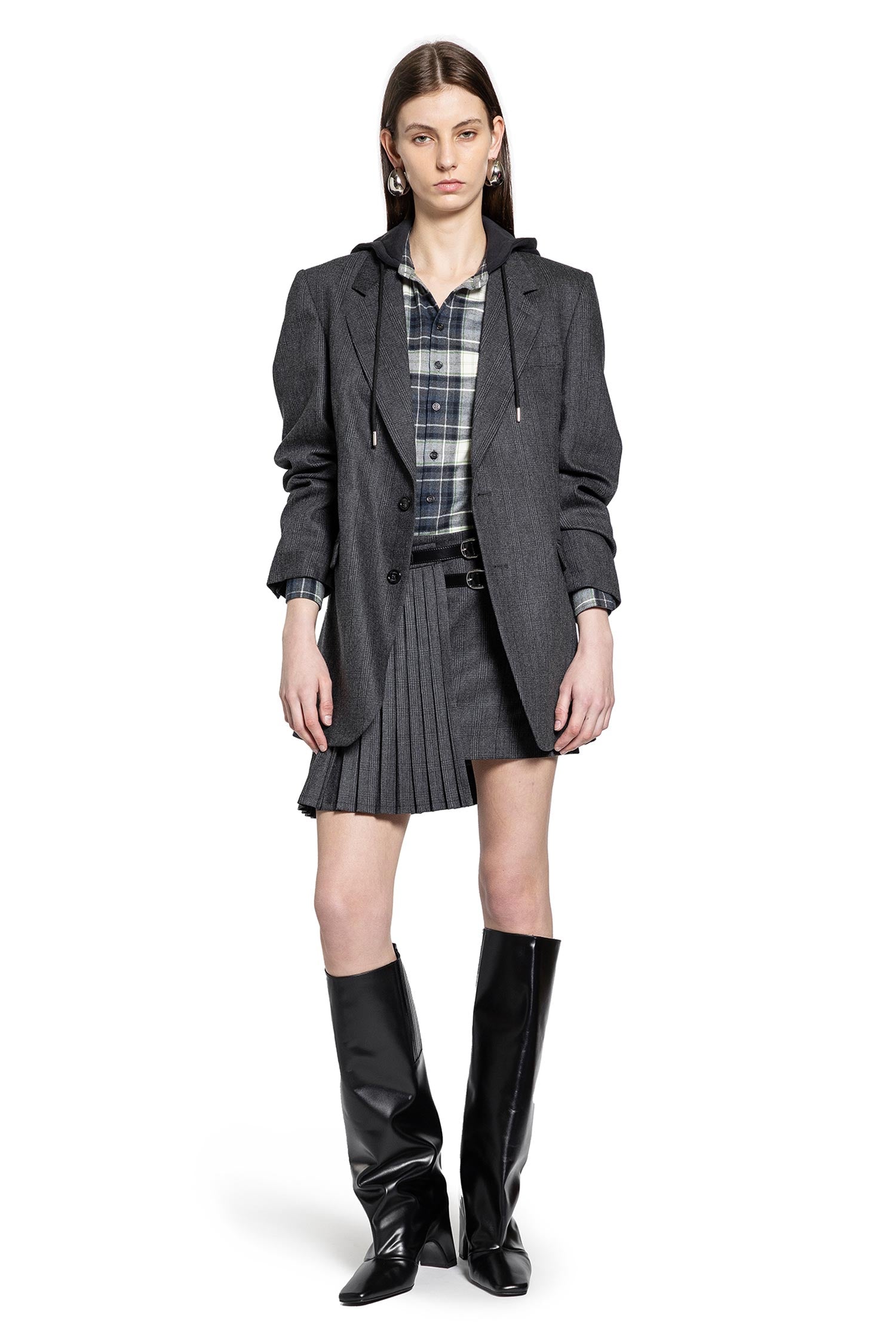 Prince of Wales Check Oversized Blazer