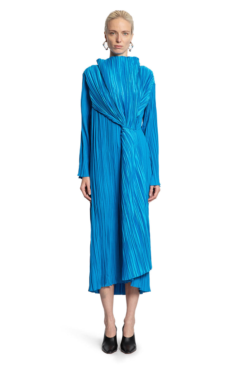 Pleated Dress with Twisted Waist - Antonioli.eu