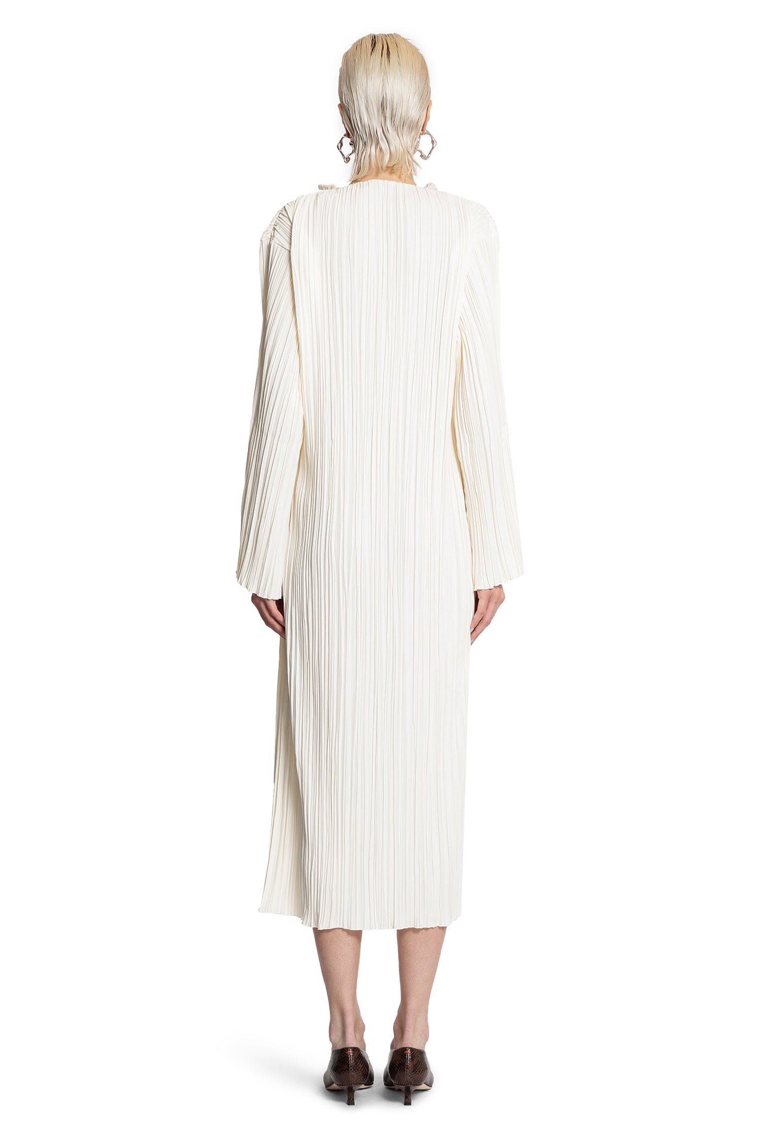 Pleated Dress with Twisted Waist - Antonioli.eu