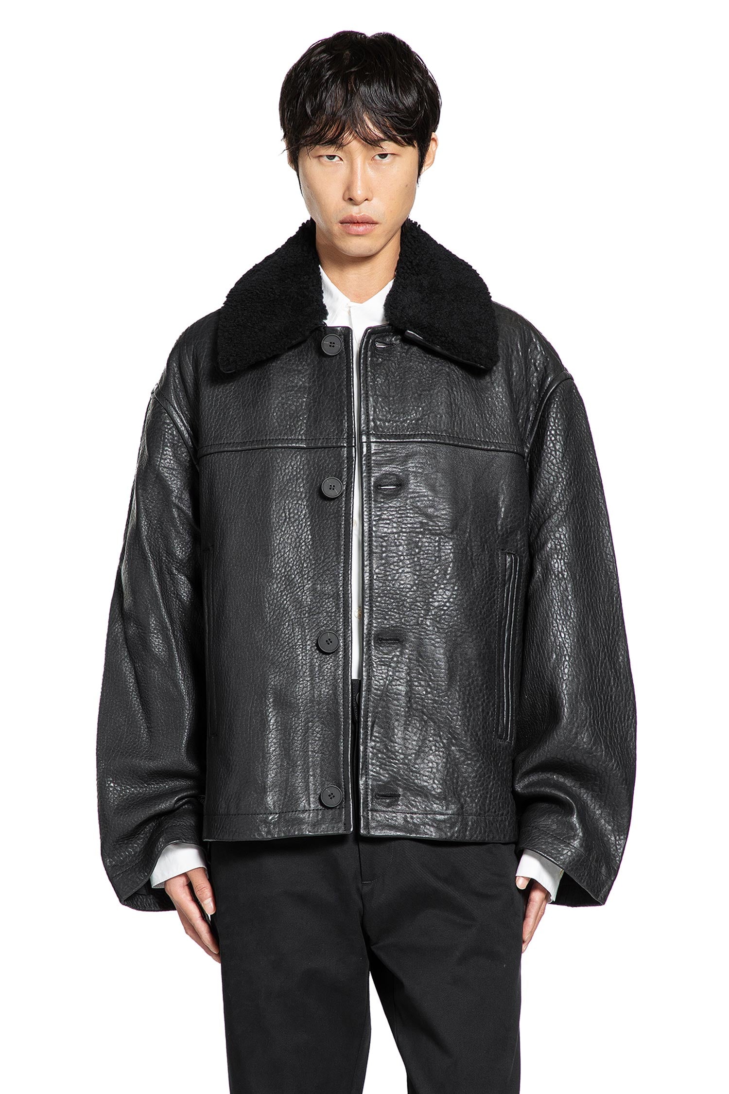 Shearling Collar Jacket - Antonioli.eu