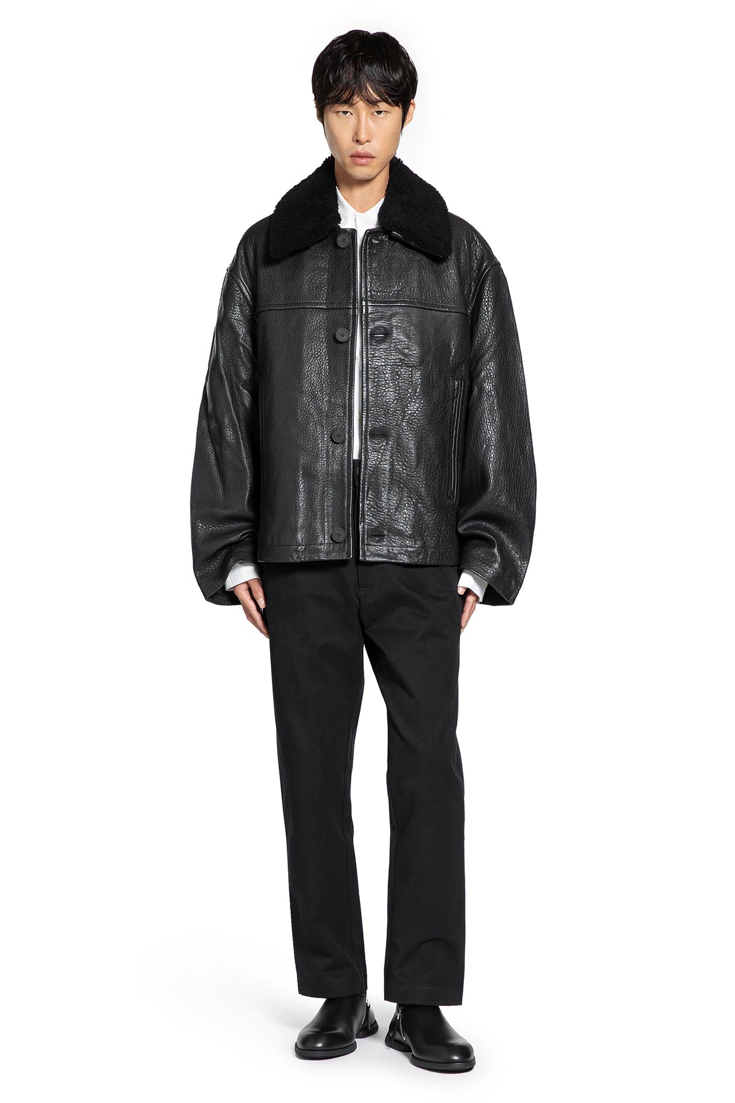 Shearling Collar Jacket - Antonioli.eu