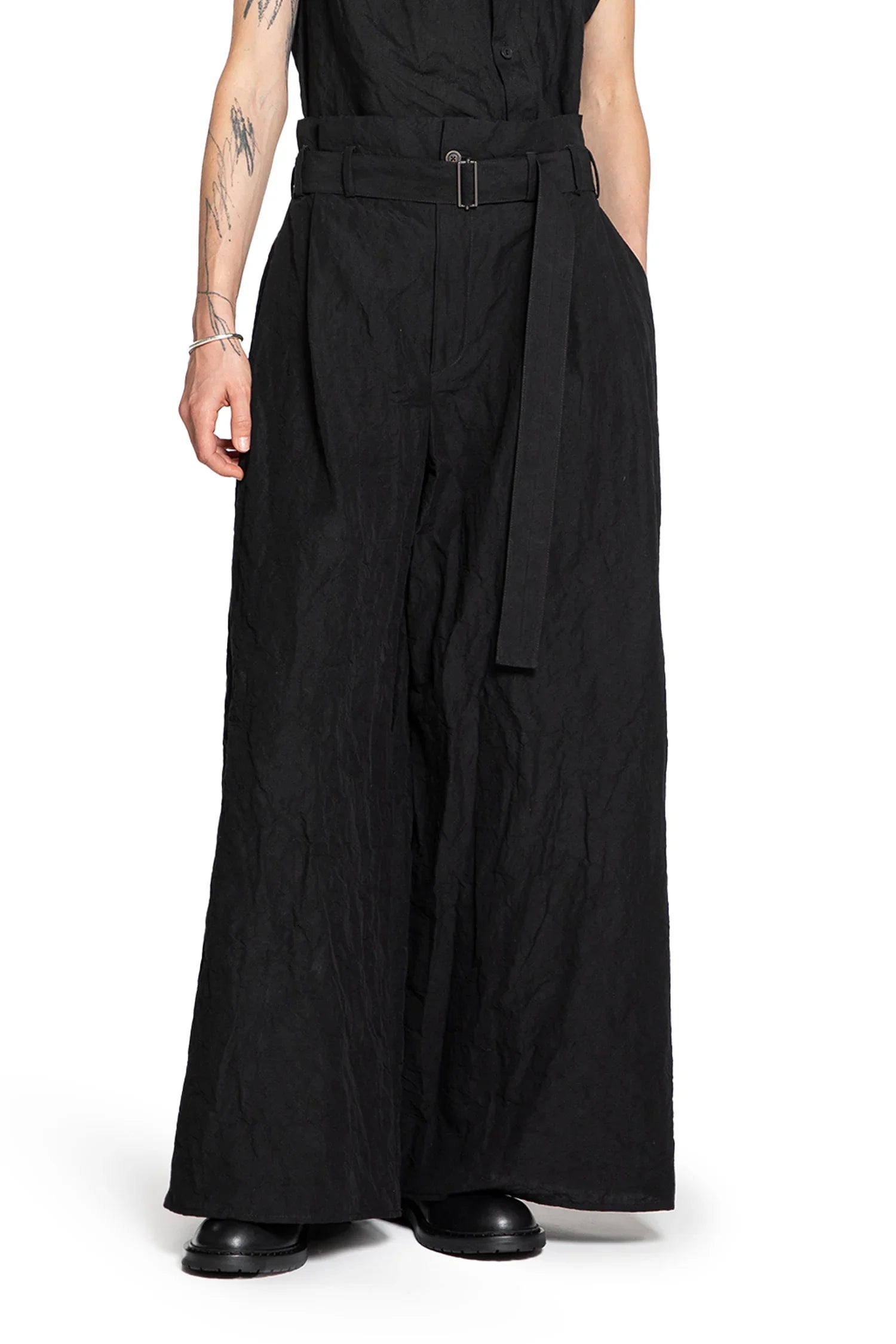 Wide Leg Belted Pants - Antonioli.eu