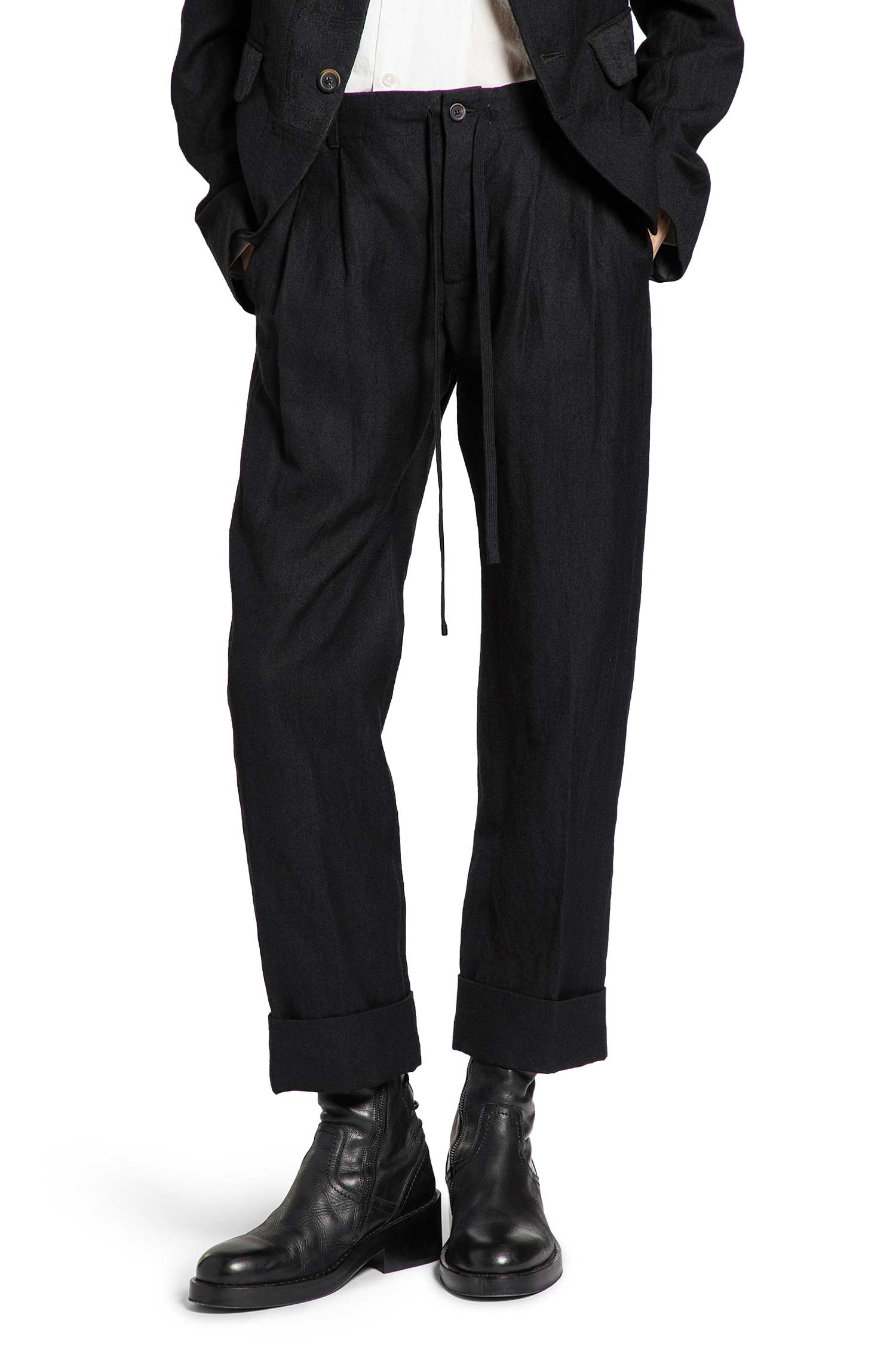 Cuffed Straight Leg Pants