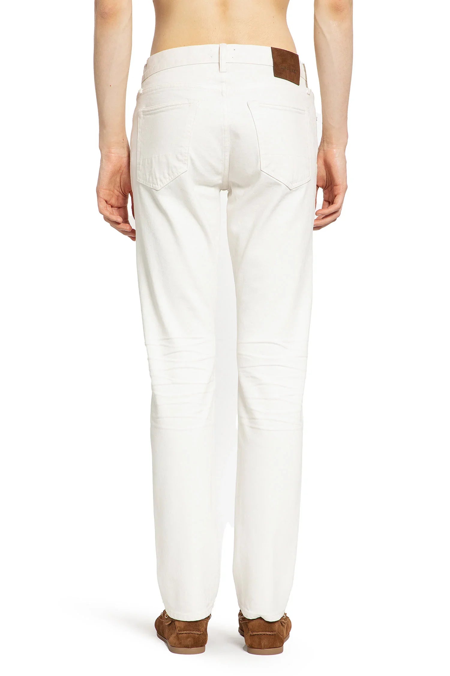 Distressed Straight Leg 5 Pocket Jeans - Antonioli.eu