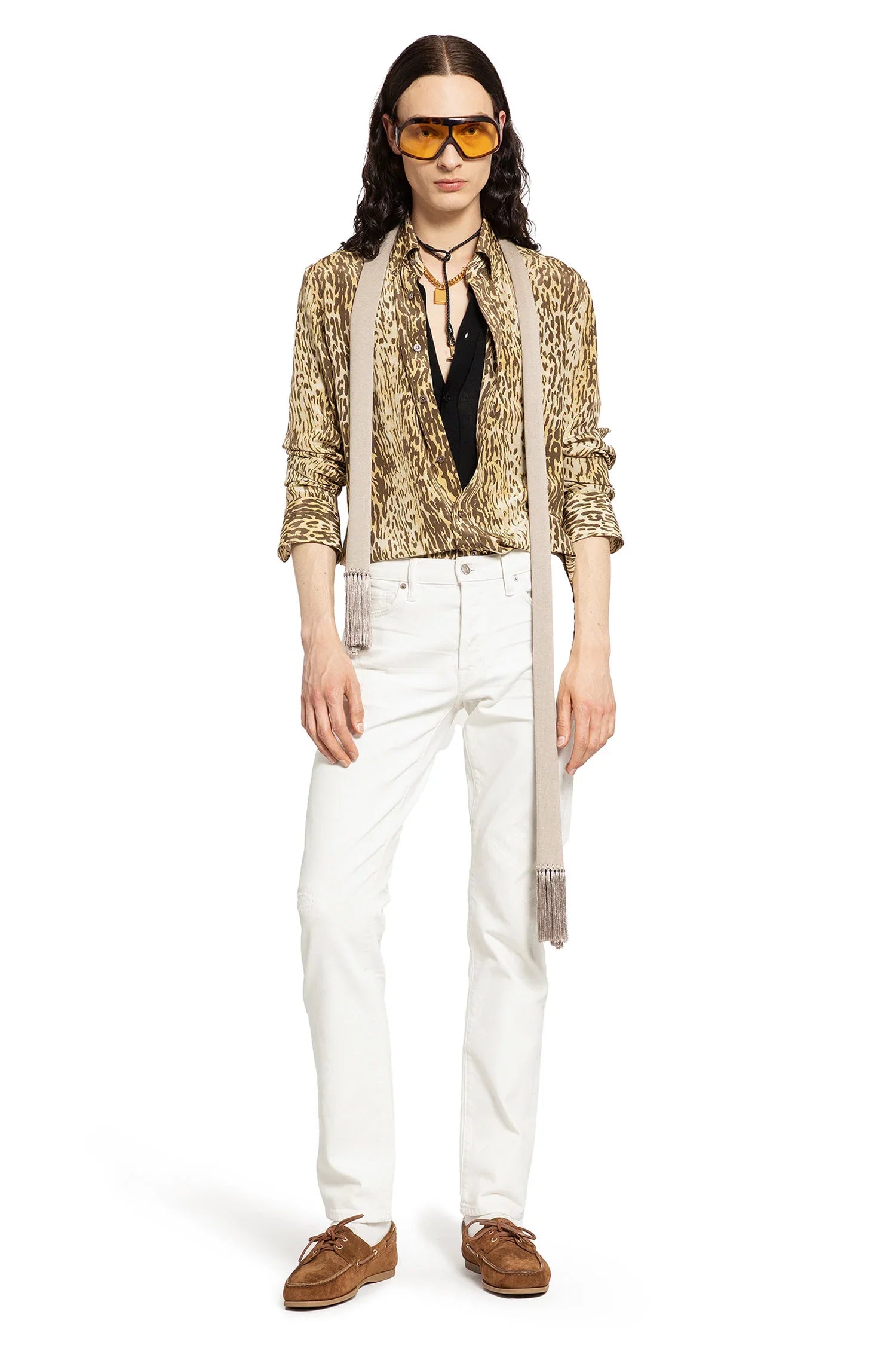 Distressed Straight Leg 5 Pocket Jeans - Antonioli.eu