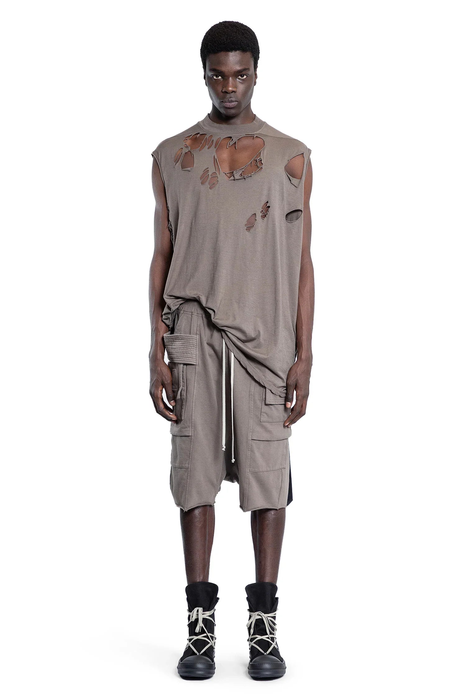 Hollywood Tarp T in Cotton Gauze Jersey - Antonioli.eu
