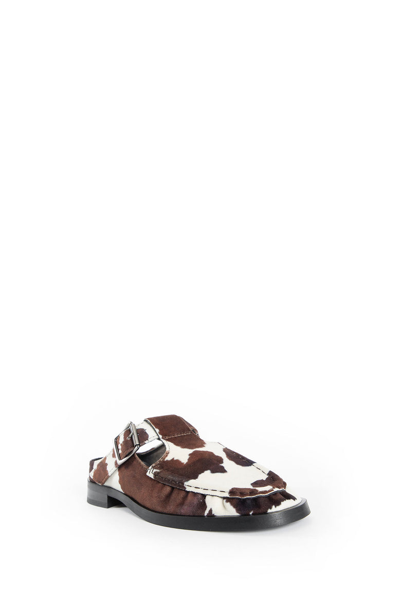 Gianna Cow Buckled Mules - Antonioli.eu